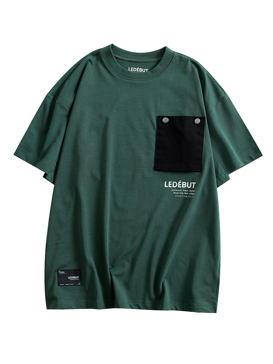 Unisex Pocket Detail Oversized Tee