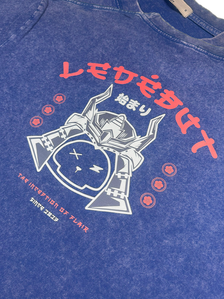 Unisex Gradé Japanese-Inspired Warrior Bear Oversized Tee