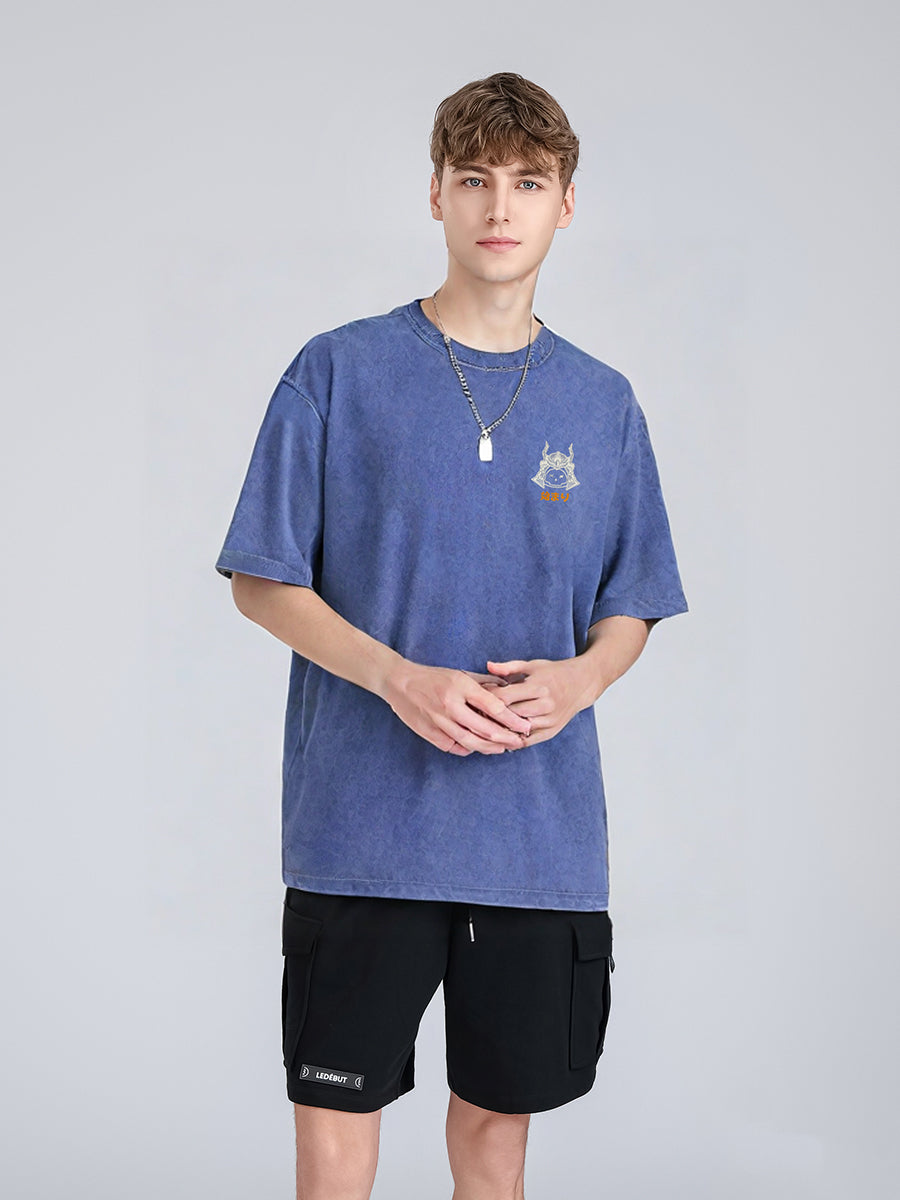 Unisex Gradé Japanese-Inspired Warrior Bear Oversized Tee