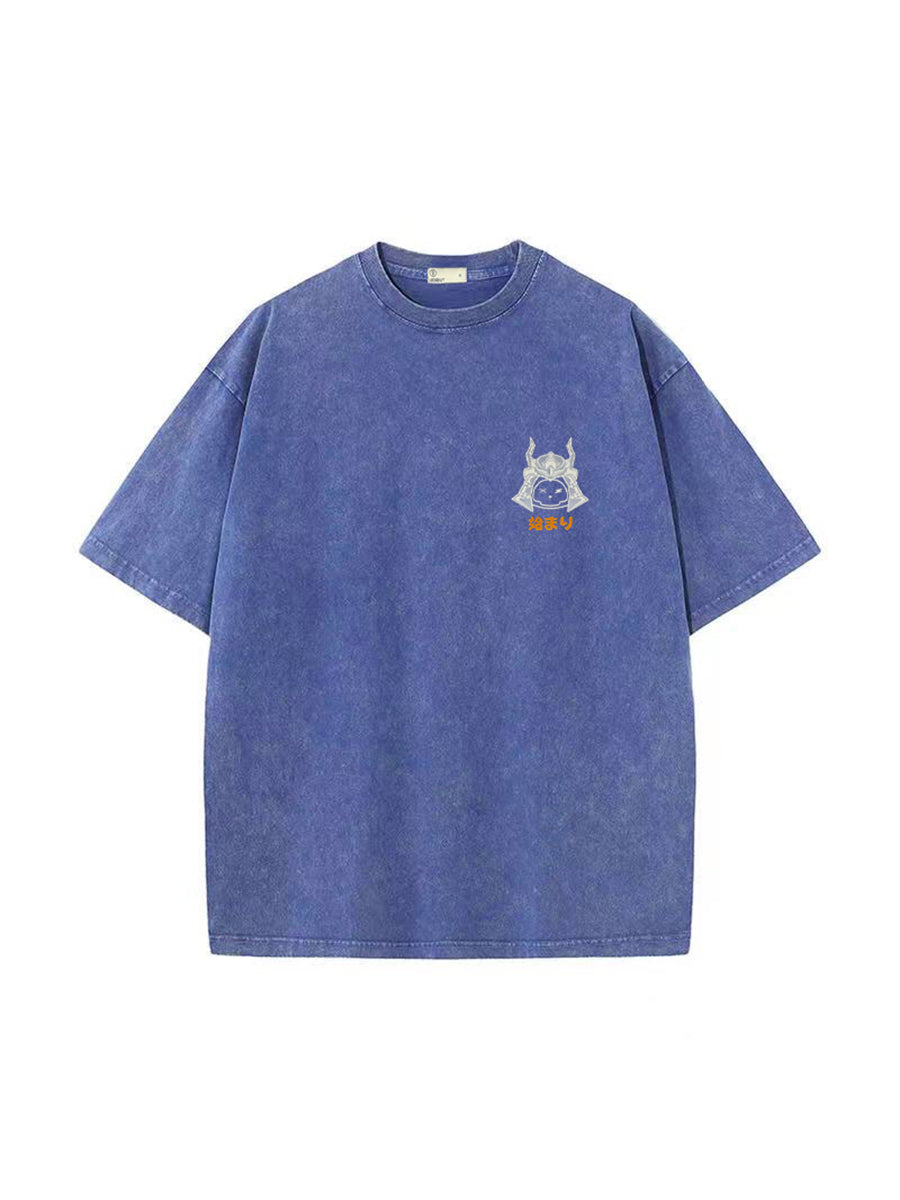 Unisex Gradé Japanese-Inspired Warrior Bear Oversized Tee