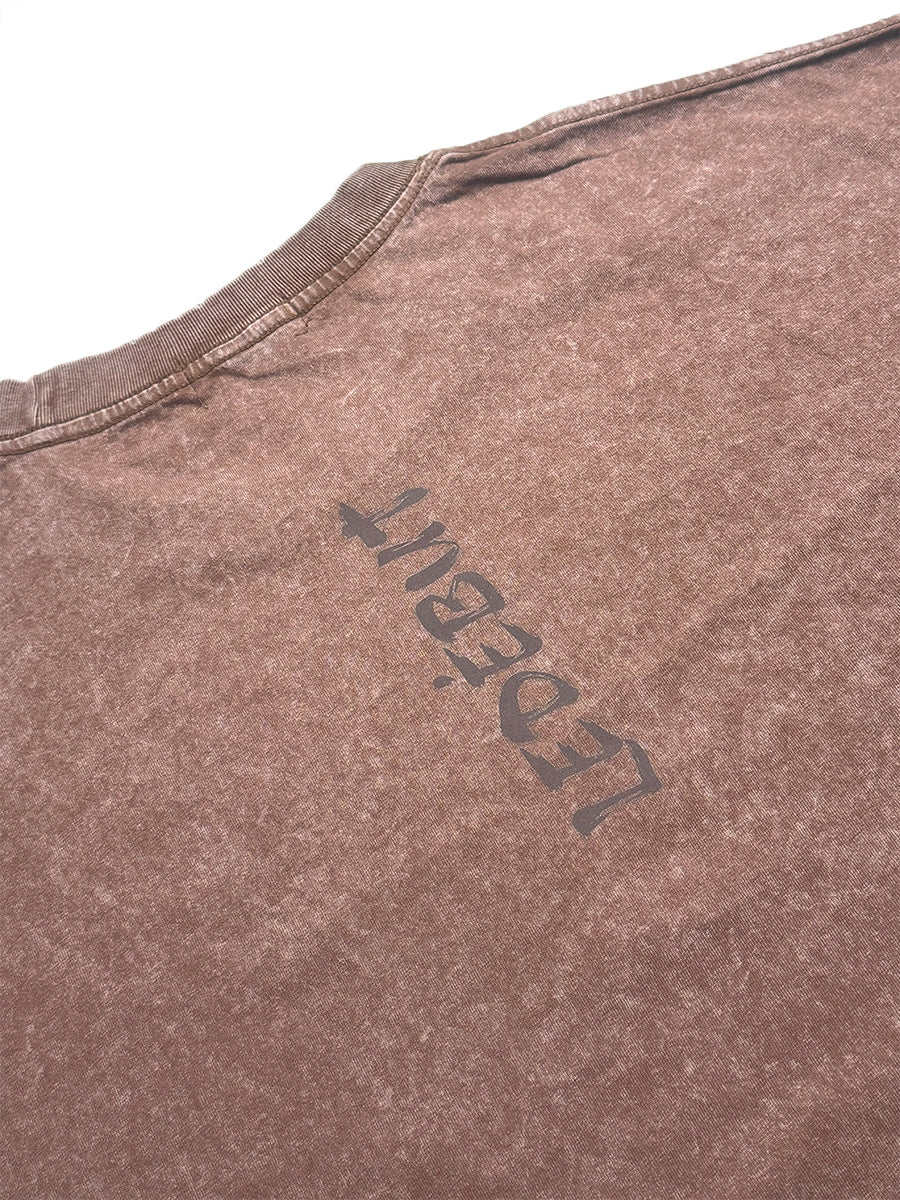 Unisex Gradé Japanese-Inspired Text Print Oversized Tee