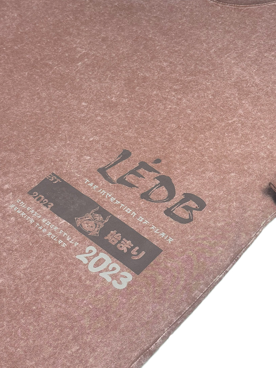 Unisex Gradé Japanese-Inspired Text Print Oversized Tee