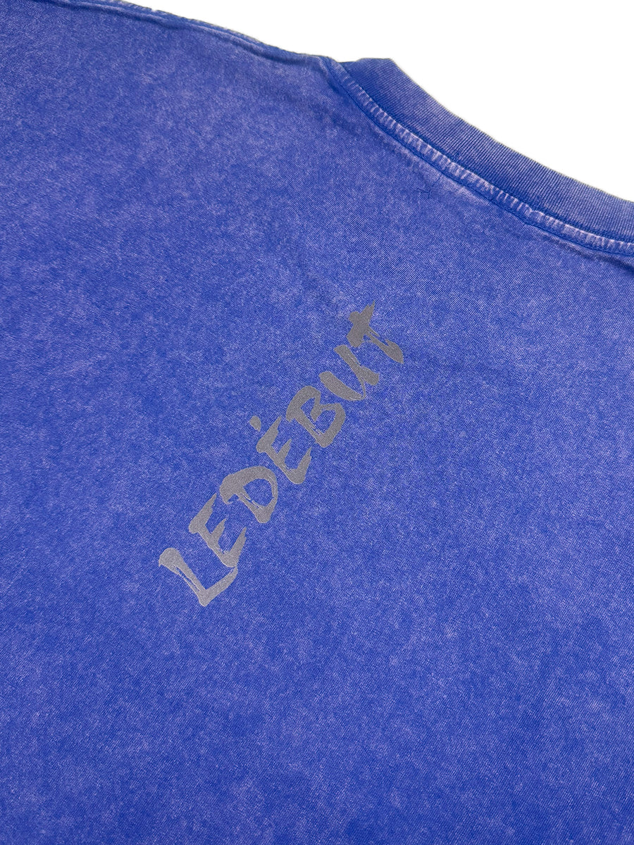 Unisex Gradé Japanese-Inspired Text Print Oversized Tee