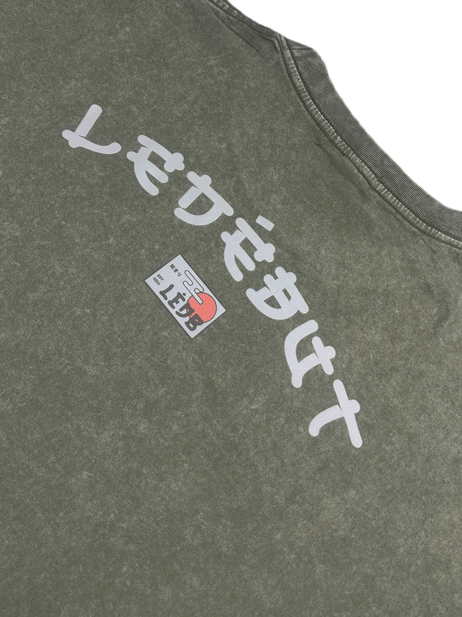 Unisex Gradé Japanese-Inspired Motif Print Oversized Tee