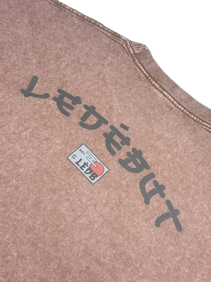 Unisex Gradé Japanese-Inspired Motif Print Oversized Tee