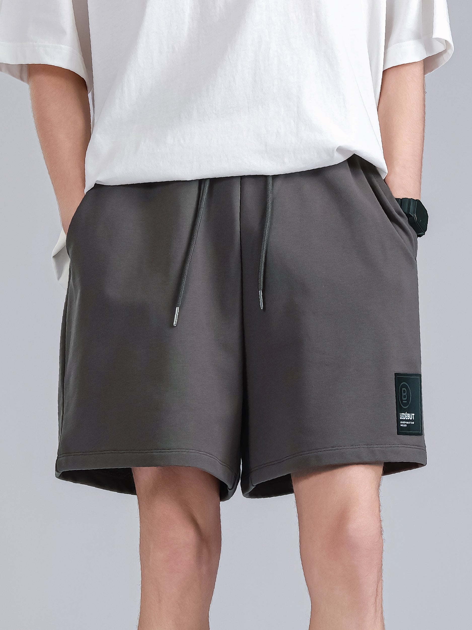 Mens Short Pants Embroidery Loose Fit