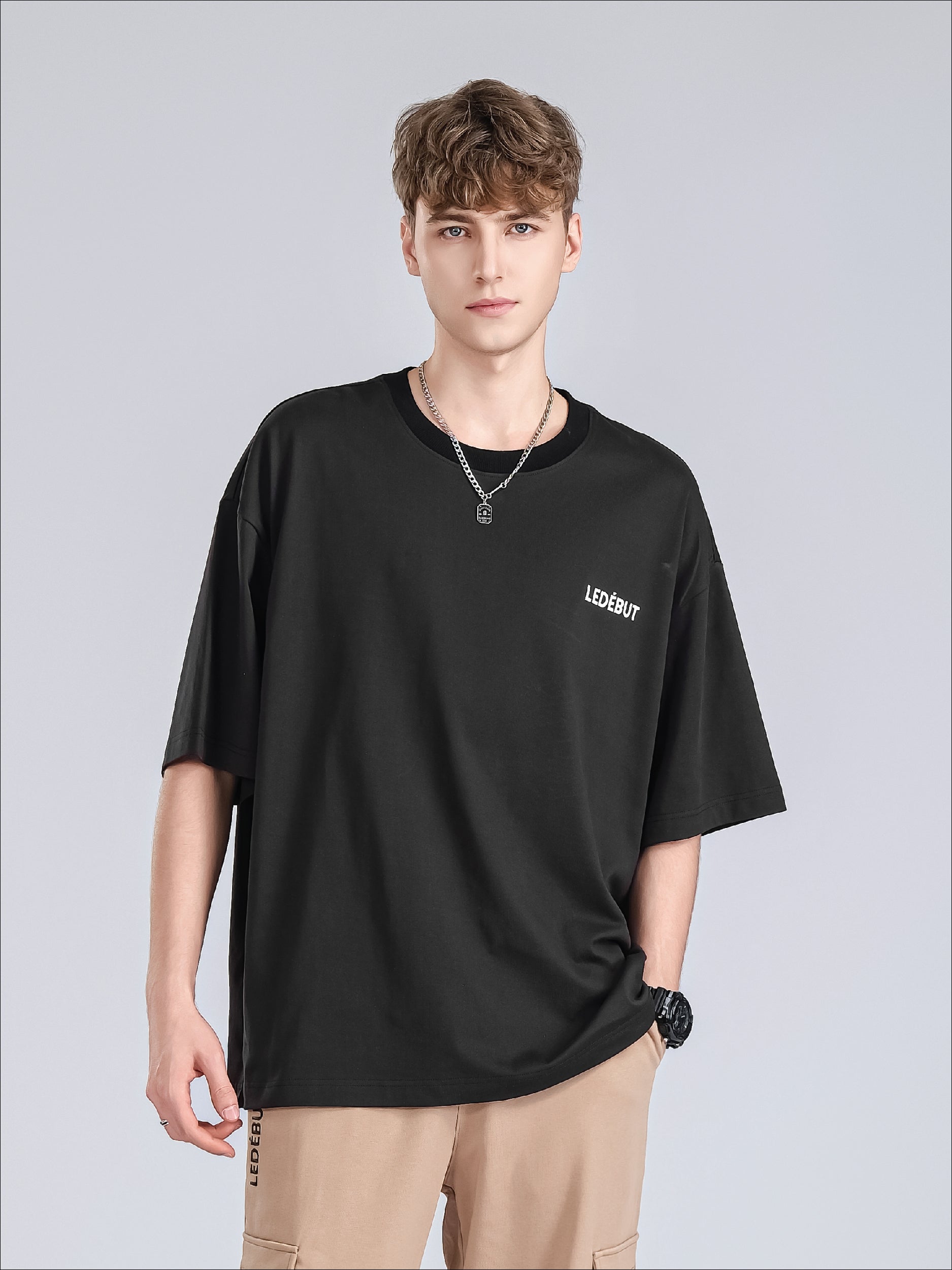 Unisex Left High Density with Ledebut Graphic Print Oversized Tee