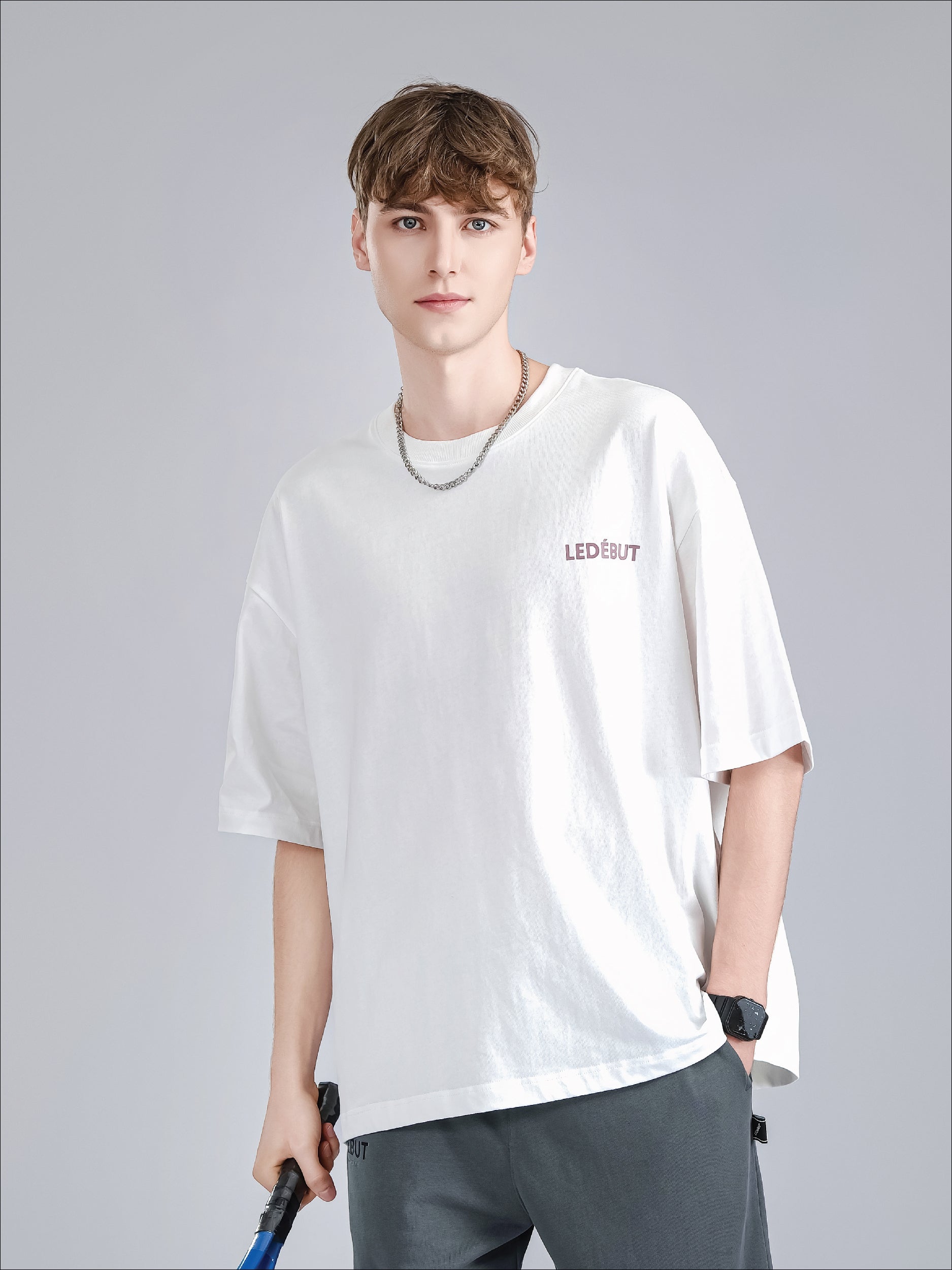 Unisex Left High Density with Ledebut Graphic Print Oversized Tee