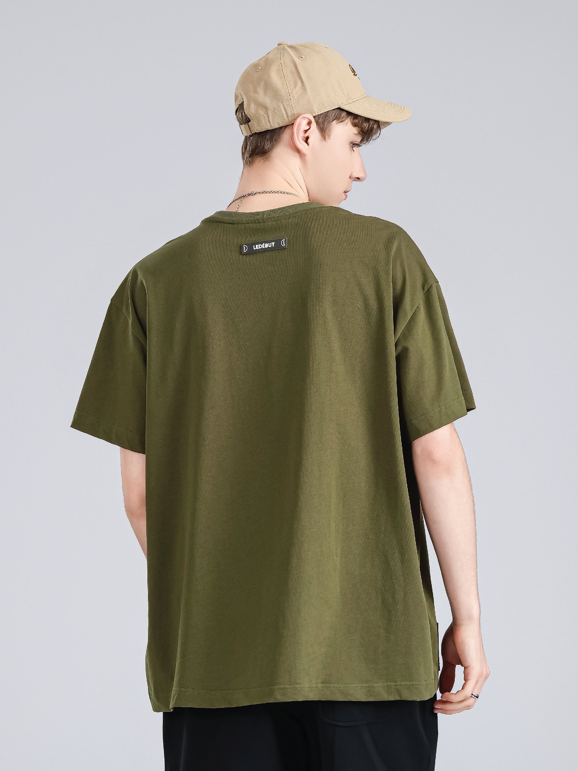 Unisex LEB Front Pearl Print Oversized Tee