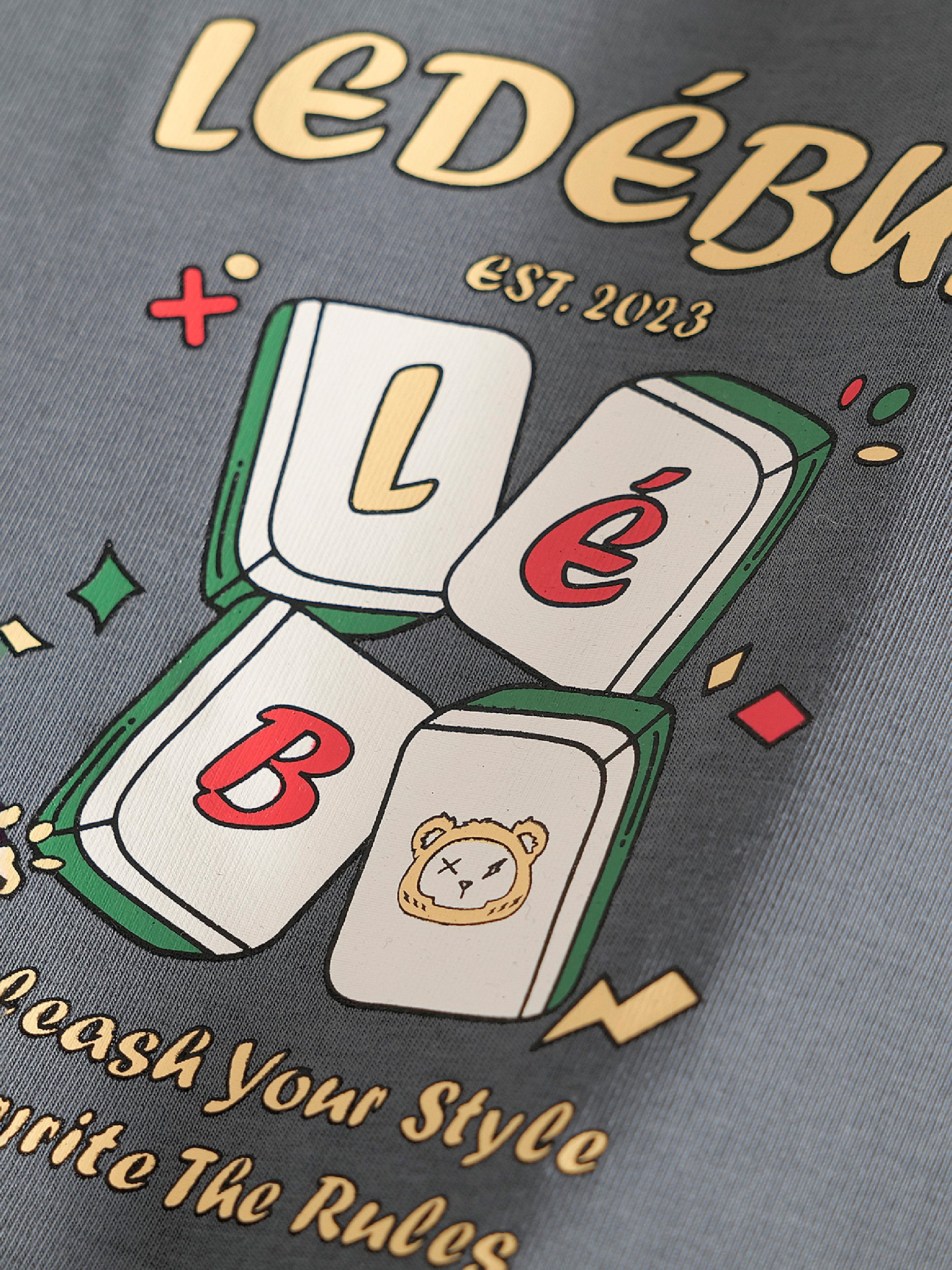Men LEB Mahjong Pearl Print Tee