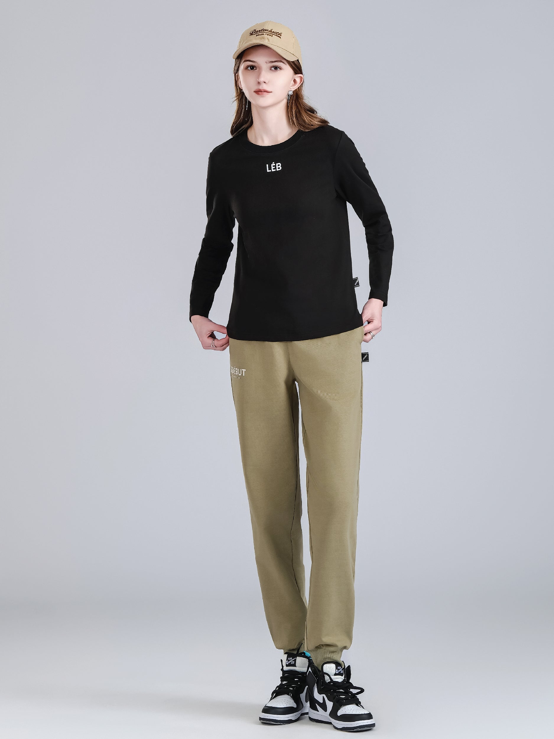 Women French Terry Cotton Long Pants
