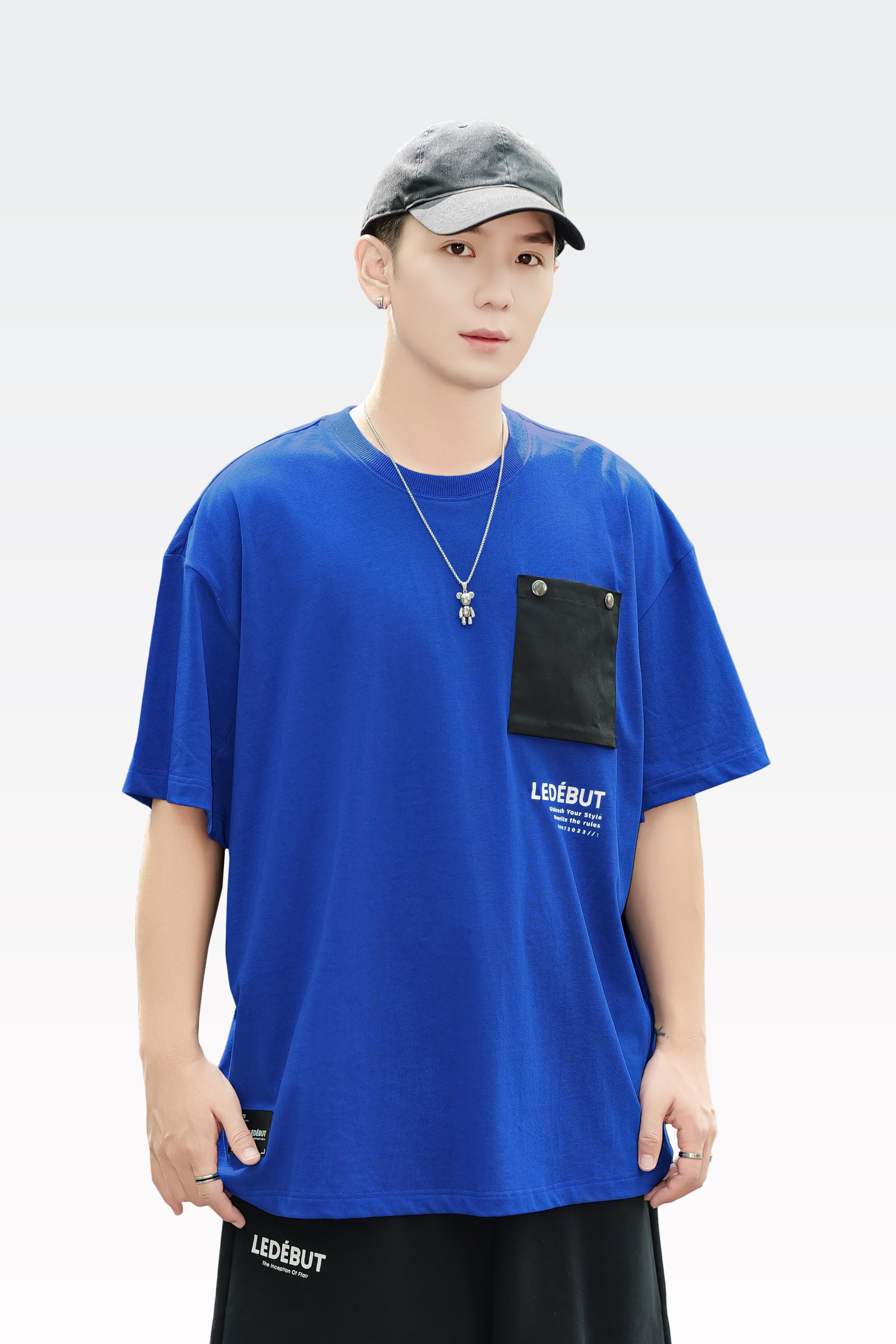 Unisex Pocket Detail Oversized Tee