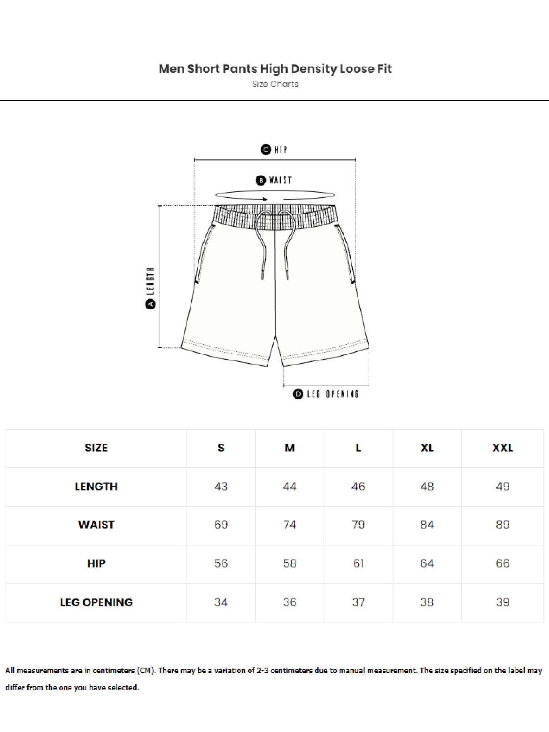 Men Short Pants High Density Loose Fit