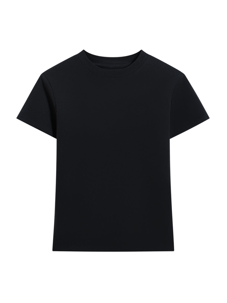 Women Basic 9066 Crew Neck Tee