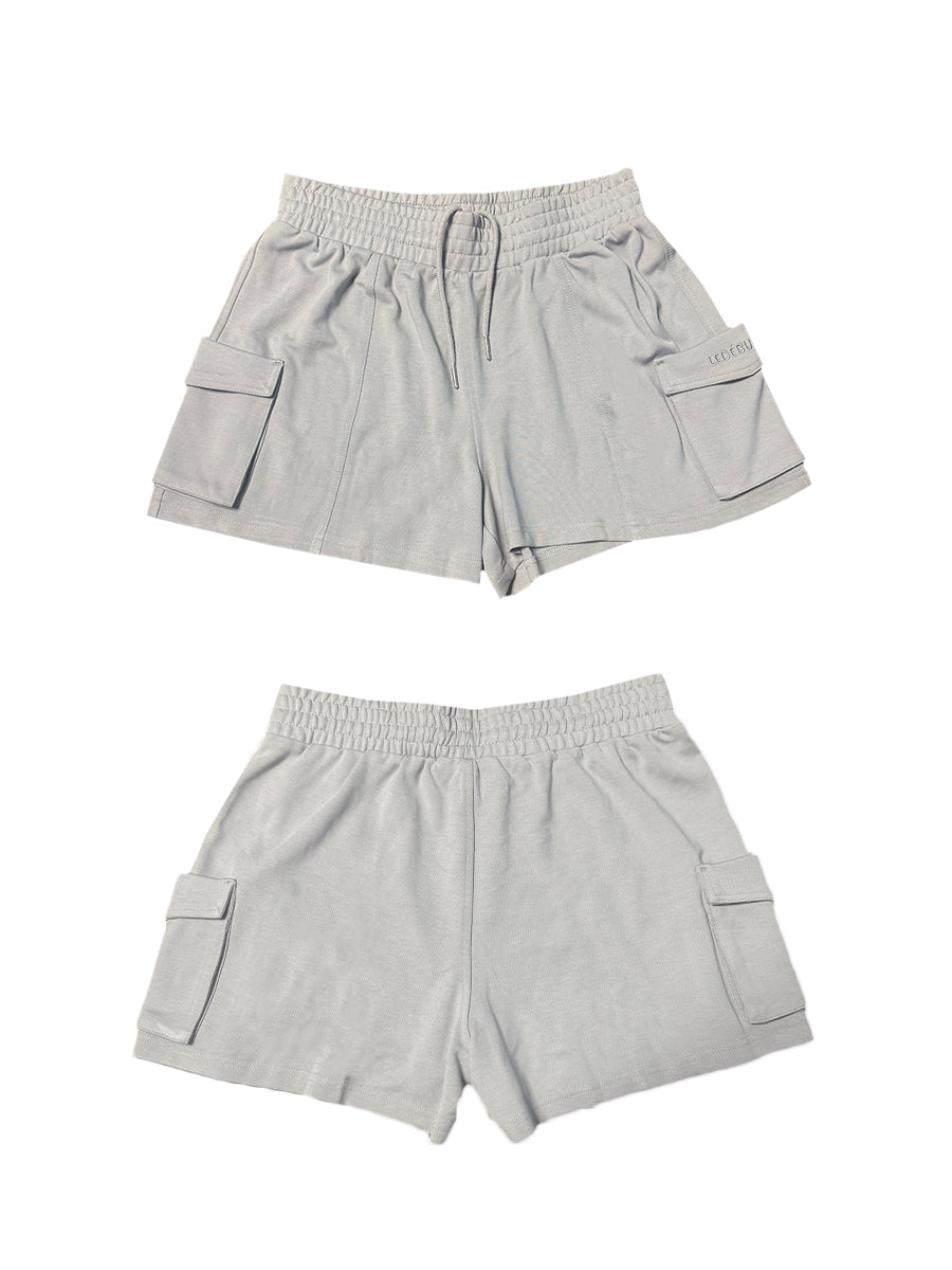 Women Roma Fabric Cargo Pocket Shorts