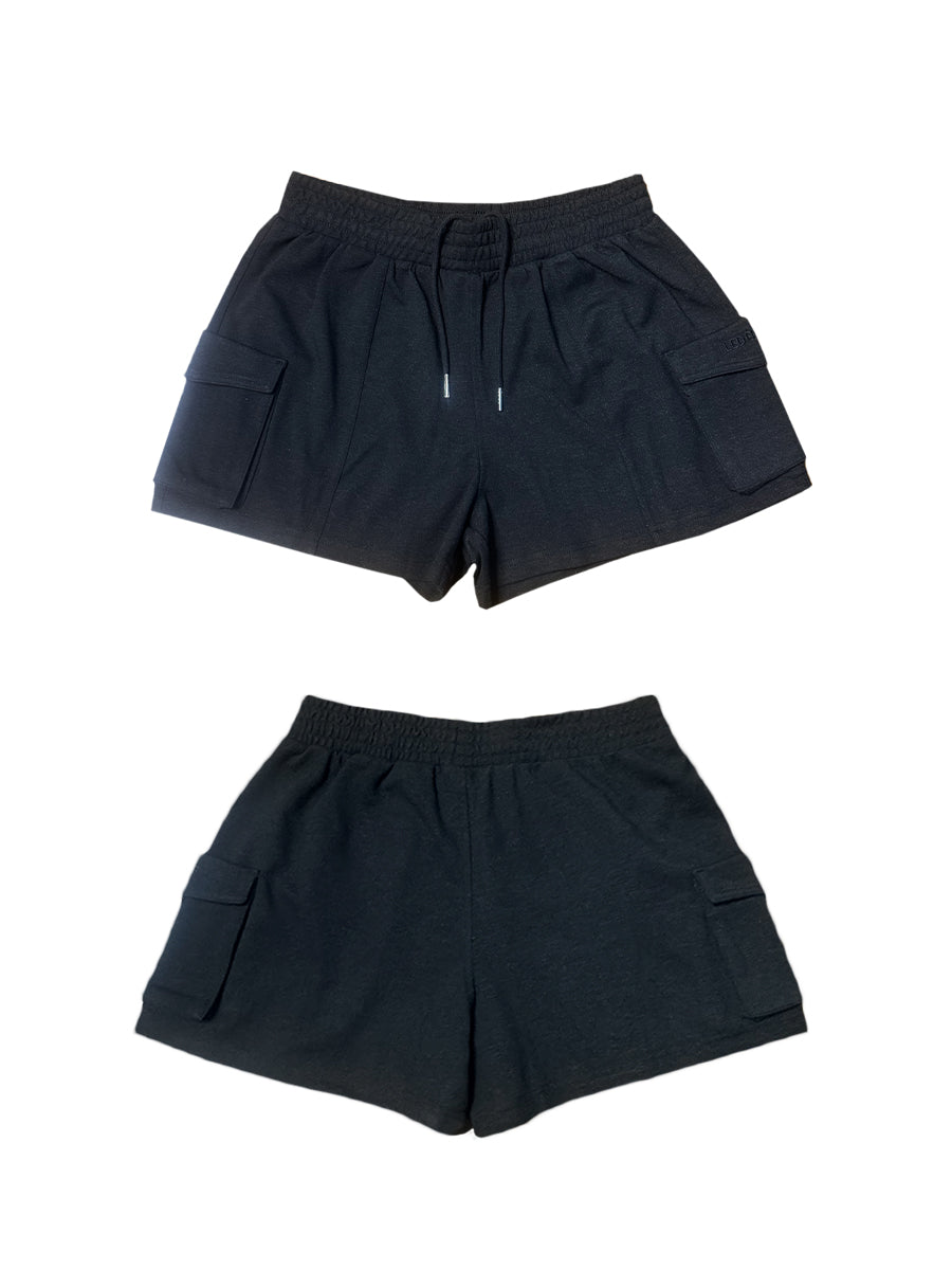 Women Roma Fabric Cargo Pocket Shorts