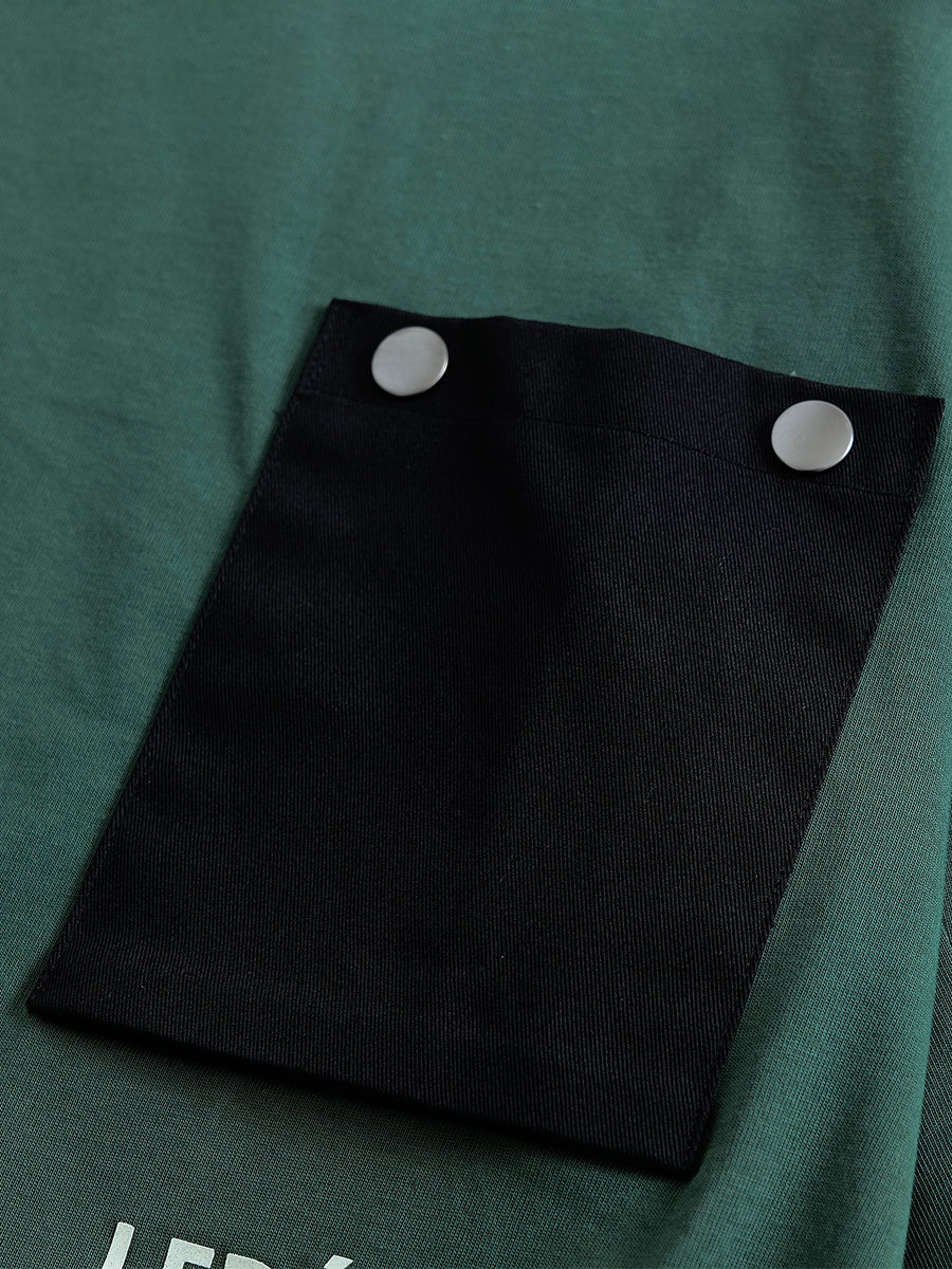 Unisex Pocket Detail Oversized Tee