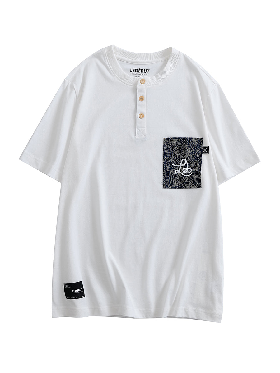 Men Leb Contrast Pocket Regular Tee