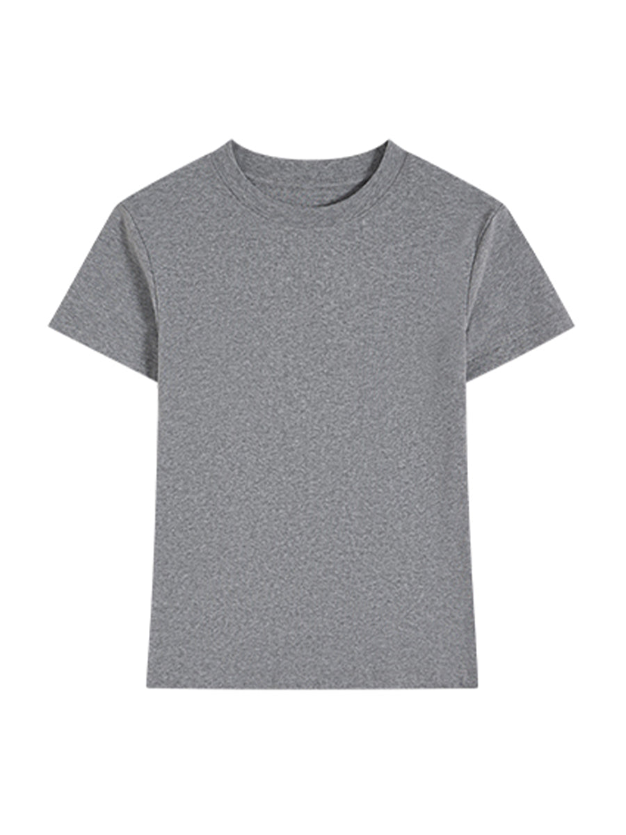 Women Basic 9066 Crew Neck Tee