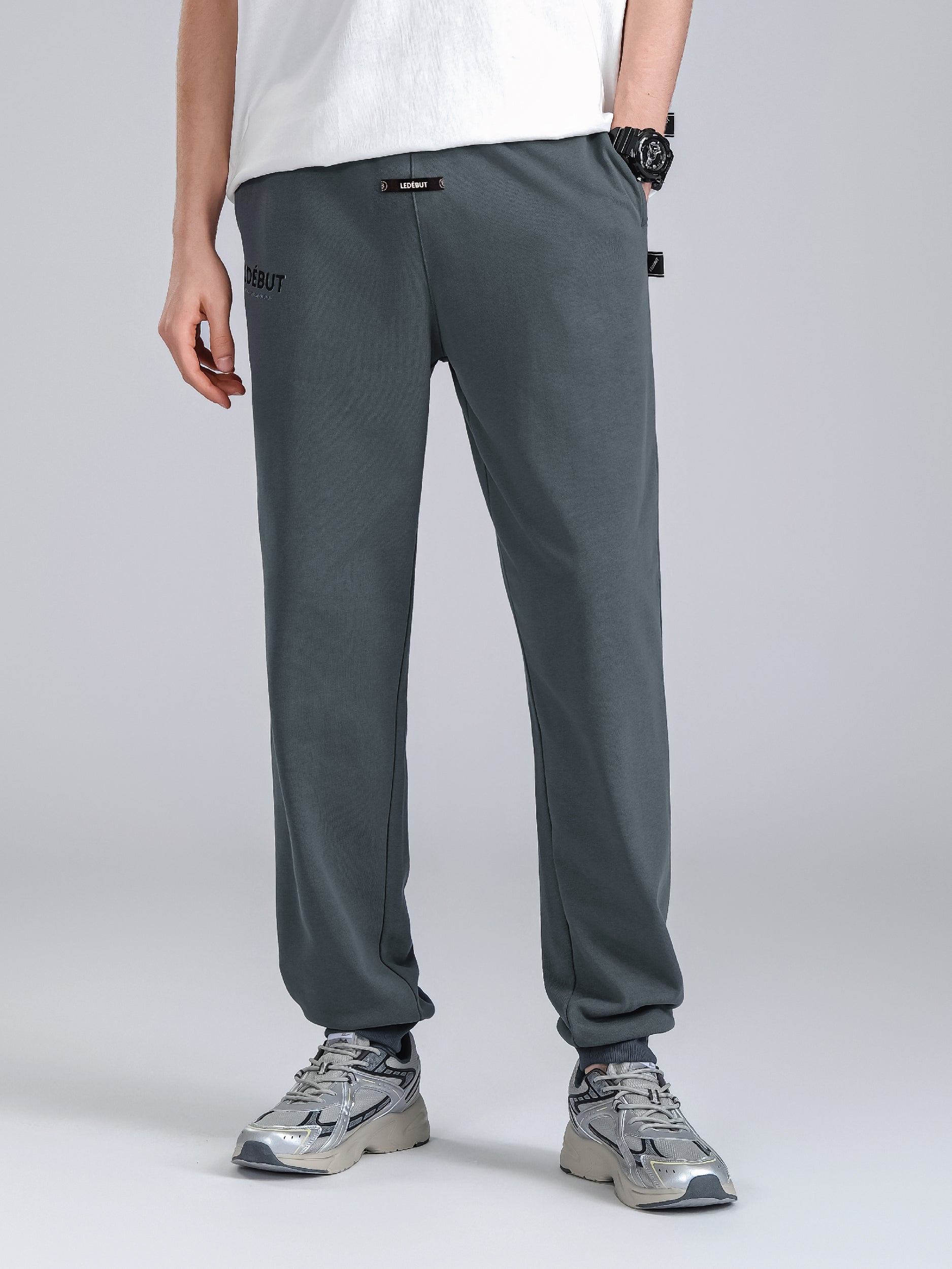 Men French Terry Cotton Long Pants