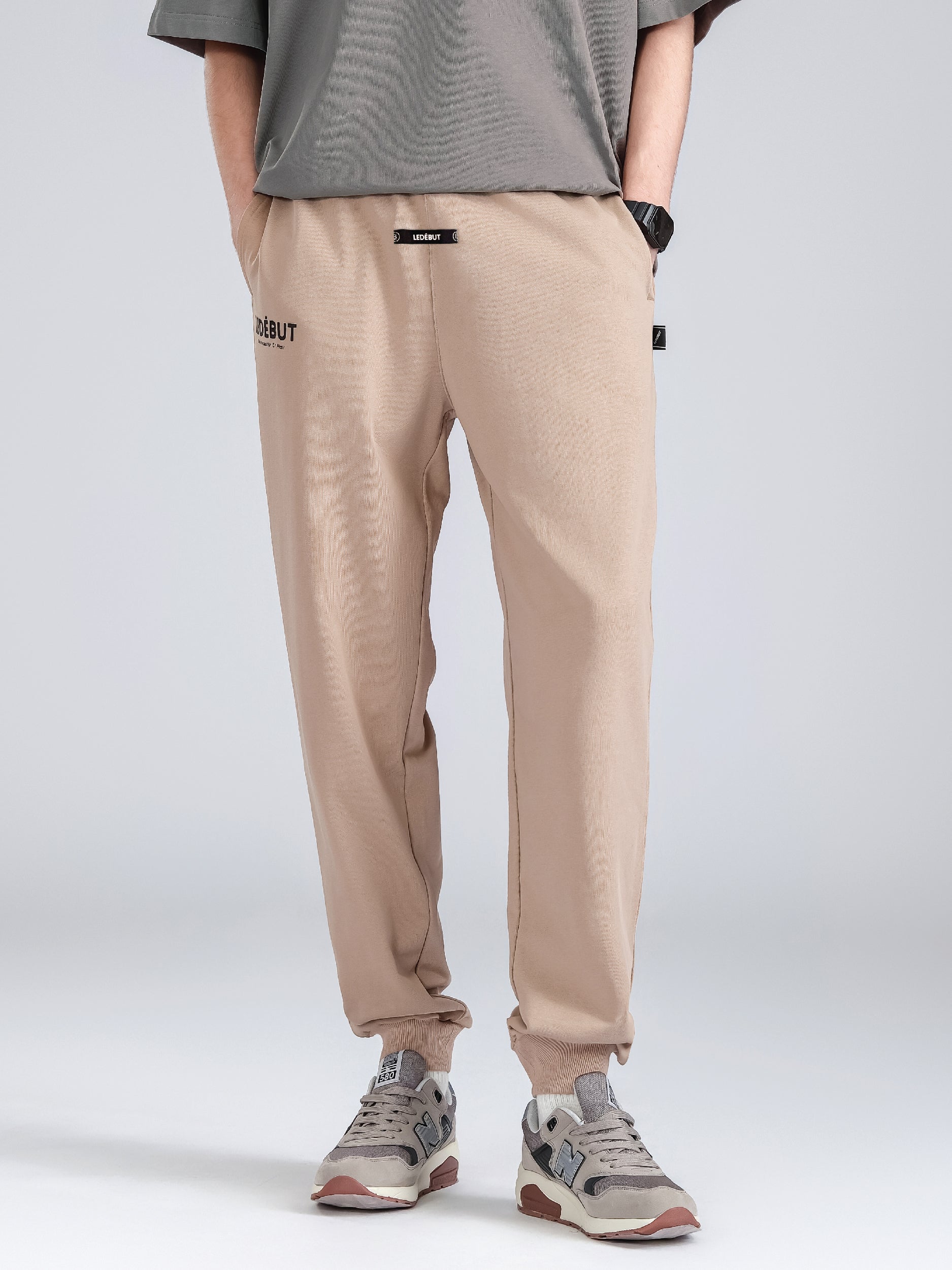 Men French Terry Cotton Long Pants