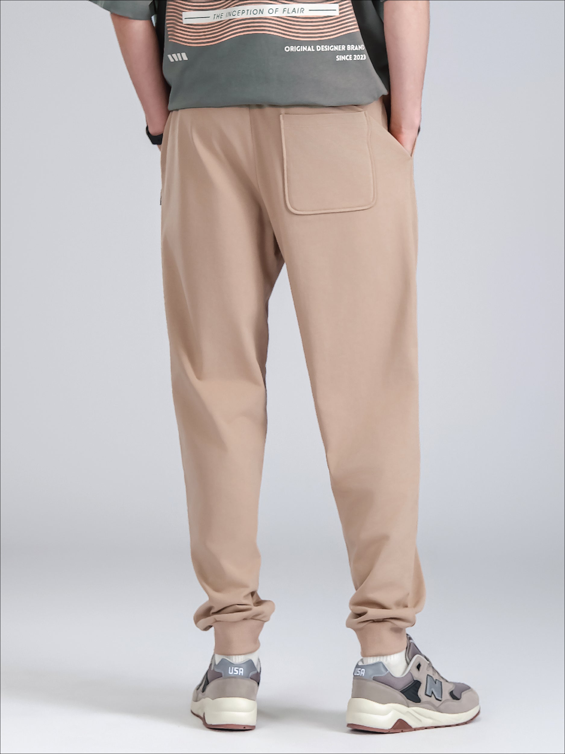 Men French Terry Cotton Long Pants