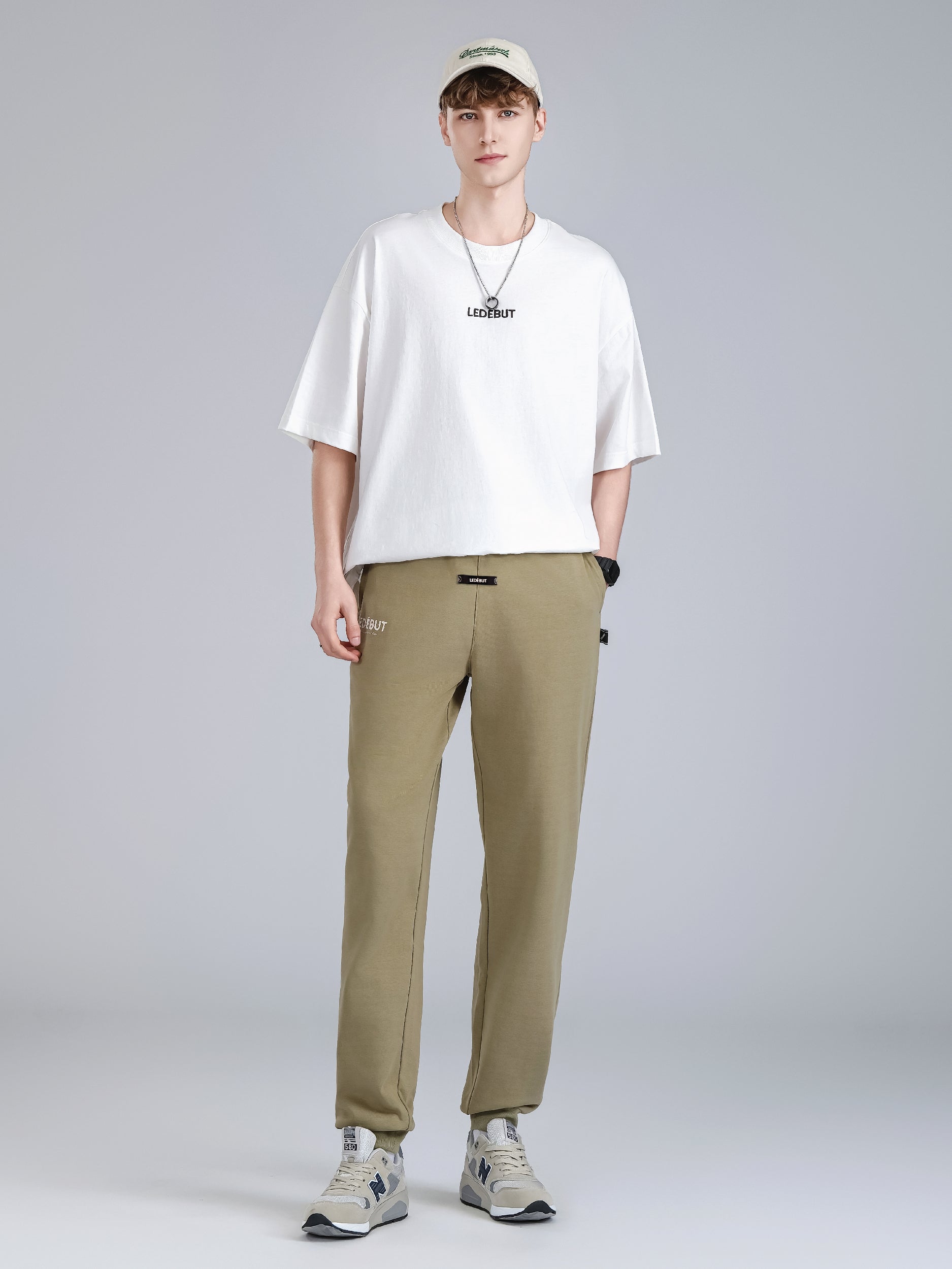 Men French Terry Cotton Long Pants