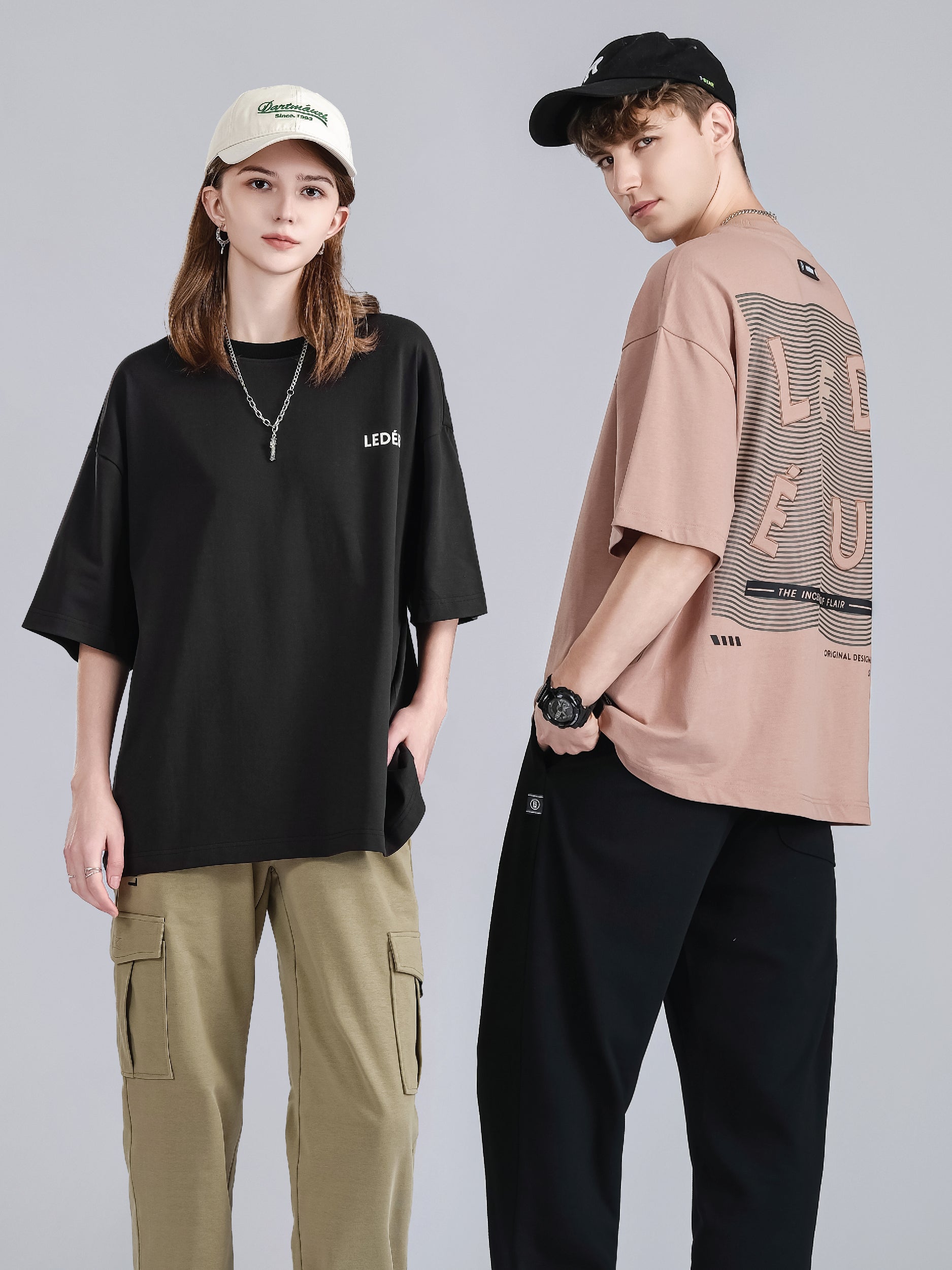 Unisex Left High Density with Ledebut Graphic Print Oversized Tee