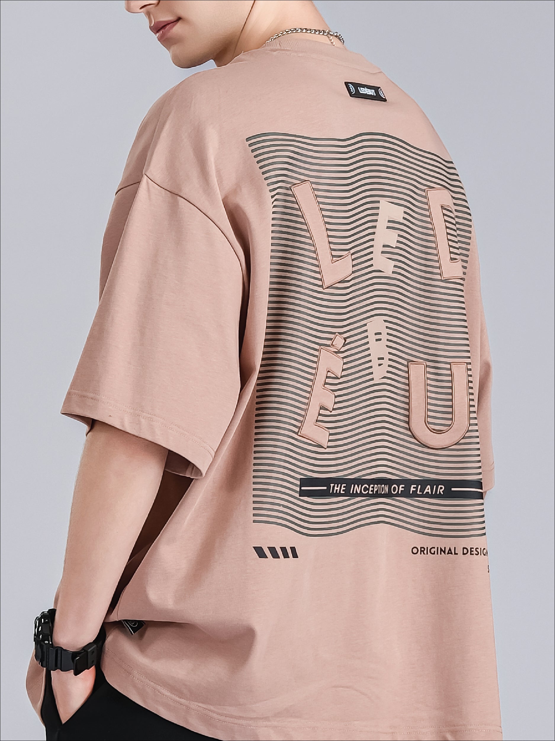 Unisex Left High Density with Ledebut Graphic Print Oversized Tee