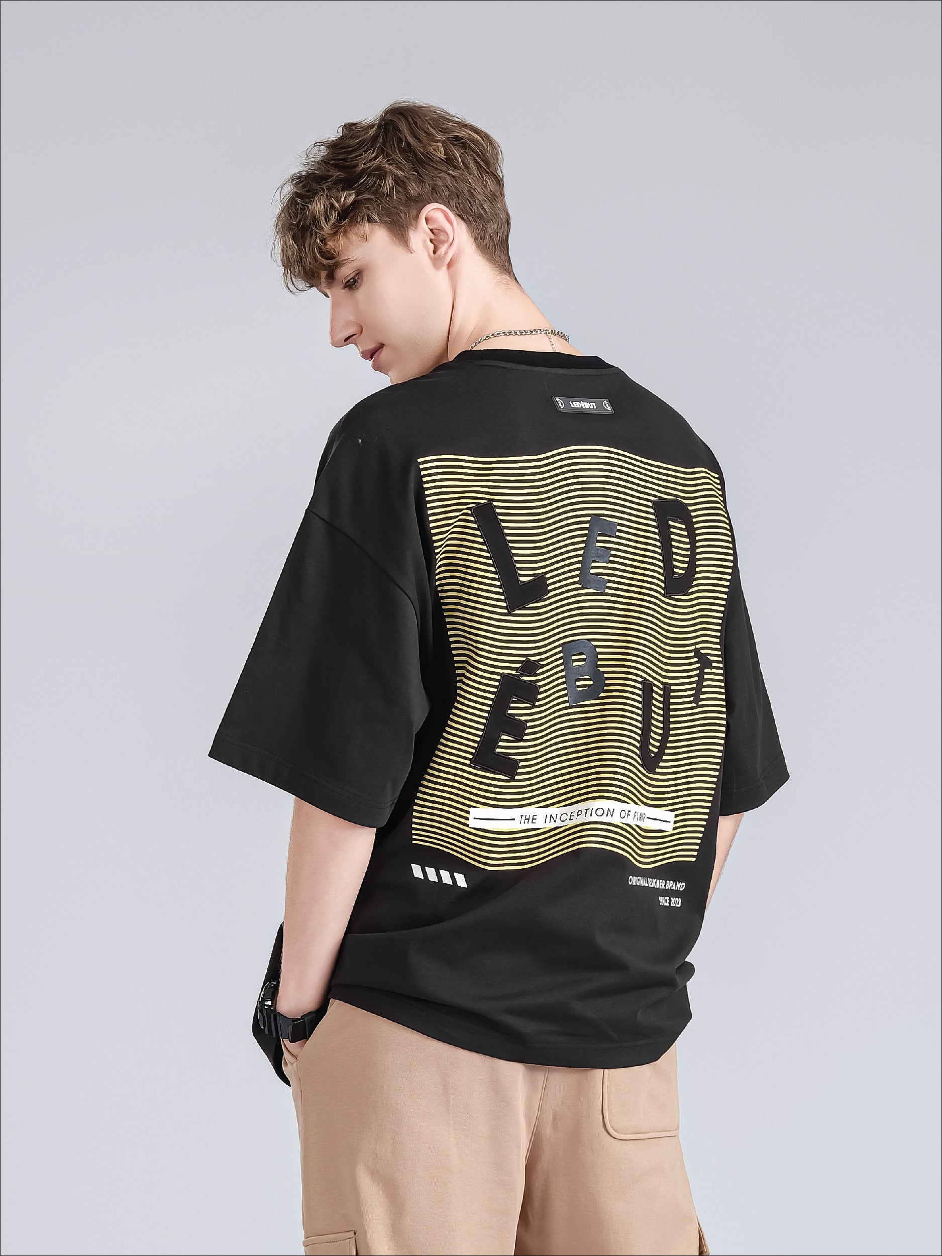 Unisex Left High Density with Ledebut Graphic Print Oversized Tee