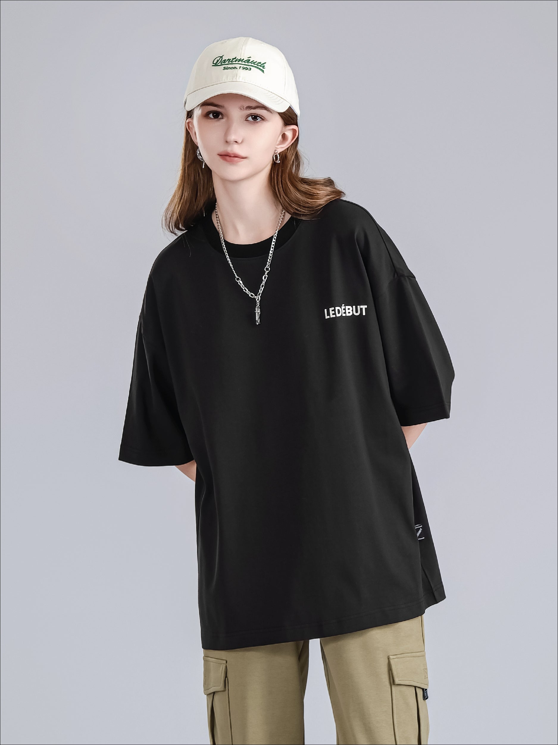 Unisex Left High Density with Ledebut Graphic Print Oversized Tee