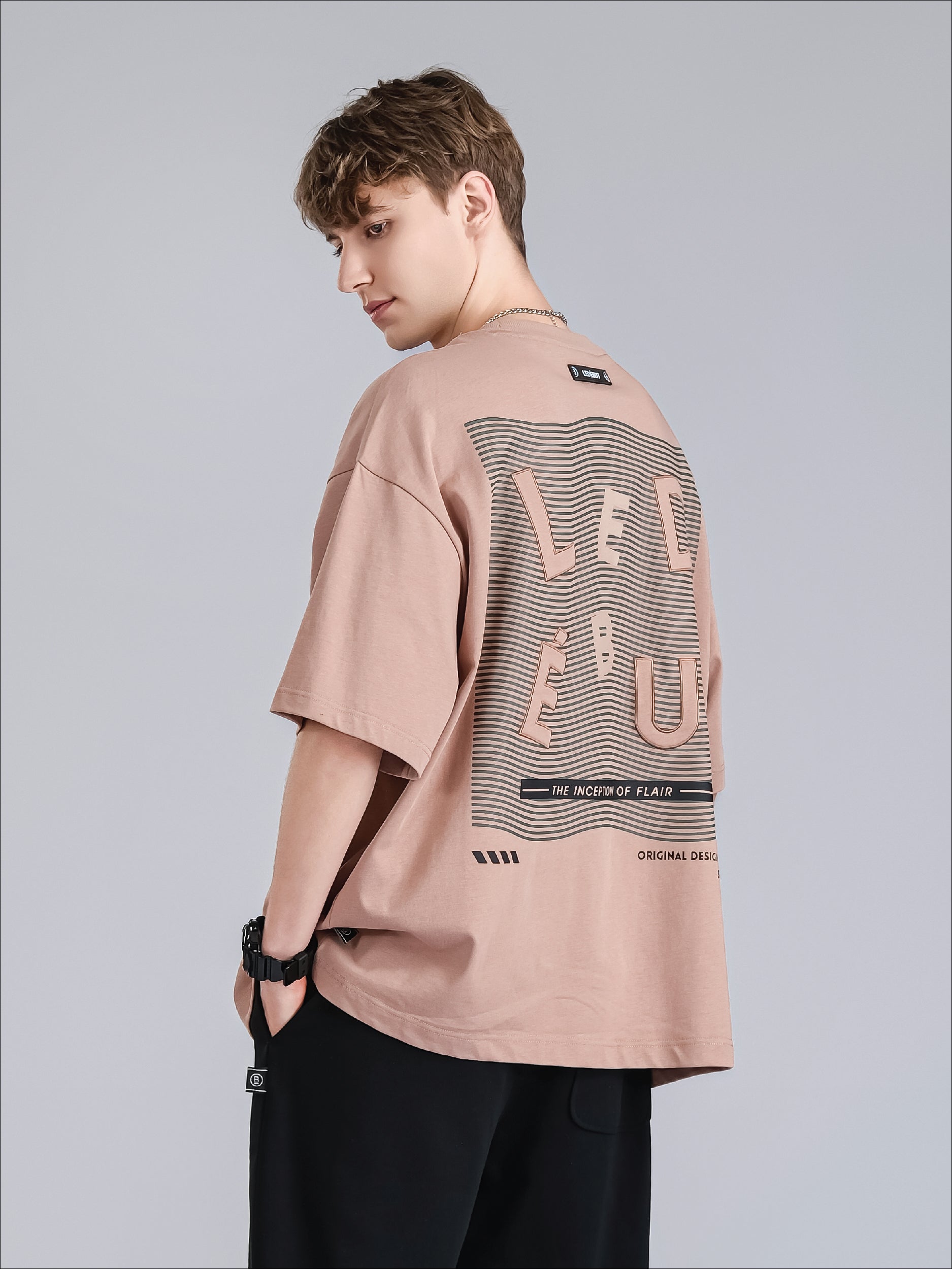 Unisex Left High Density with Ledebut Graphic Print Oversized Tee