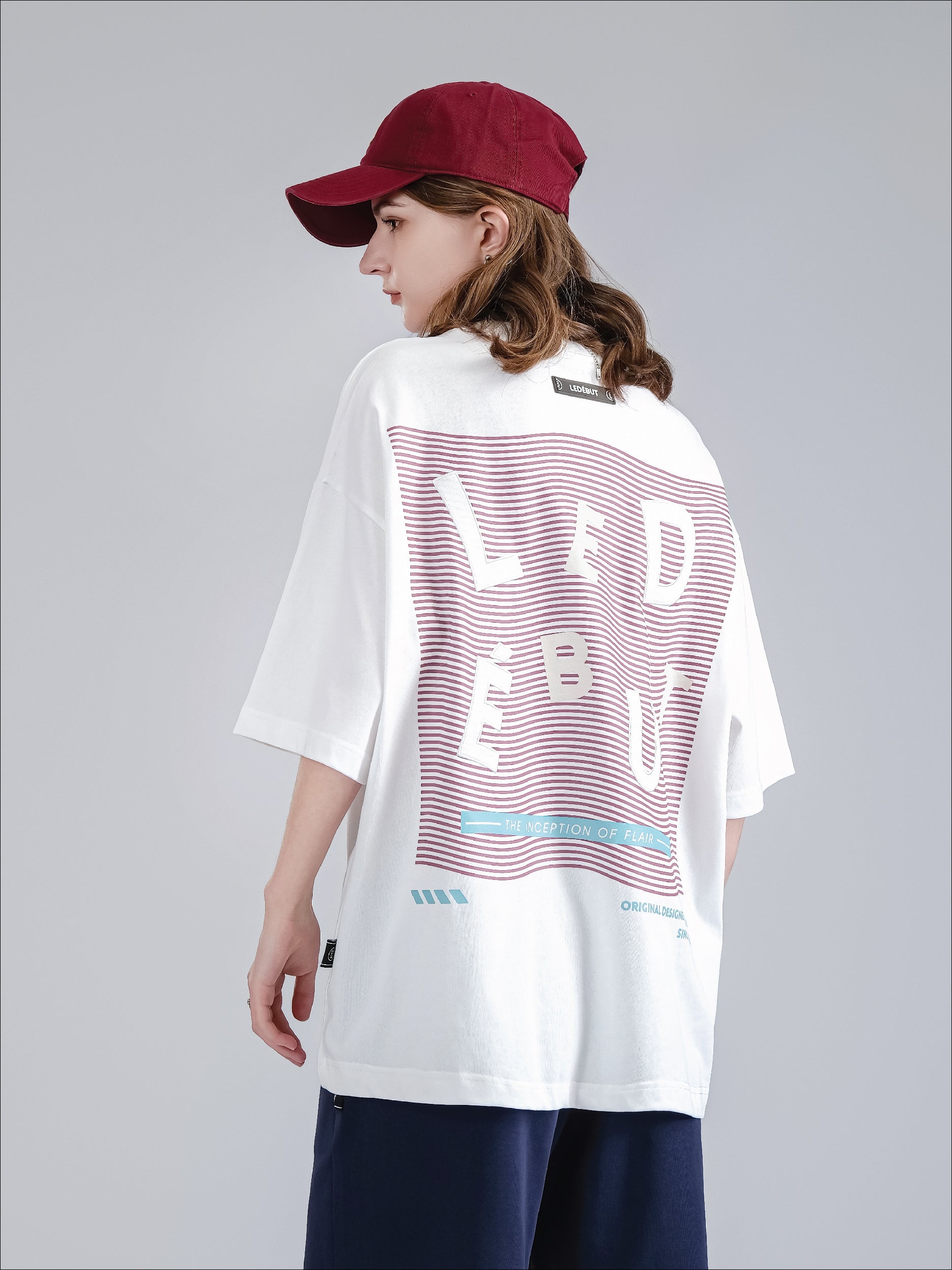 Unisex Left High Density with Ledebut Graphic Print Oversized Tee