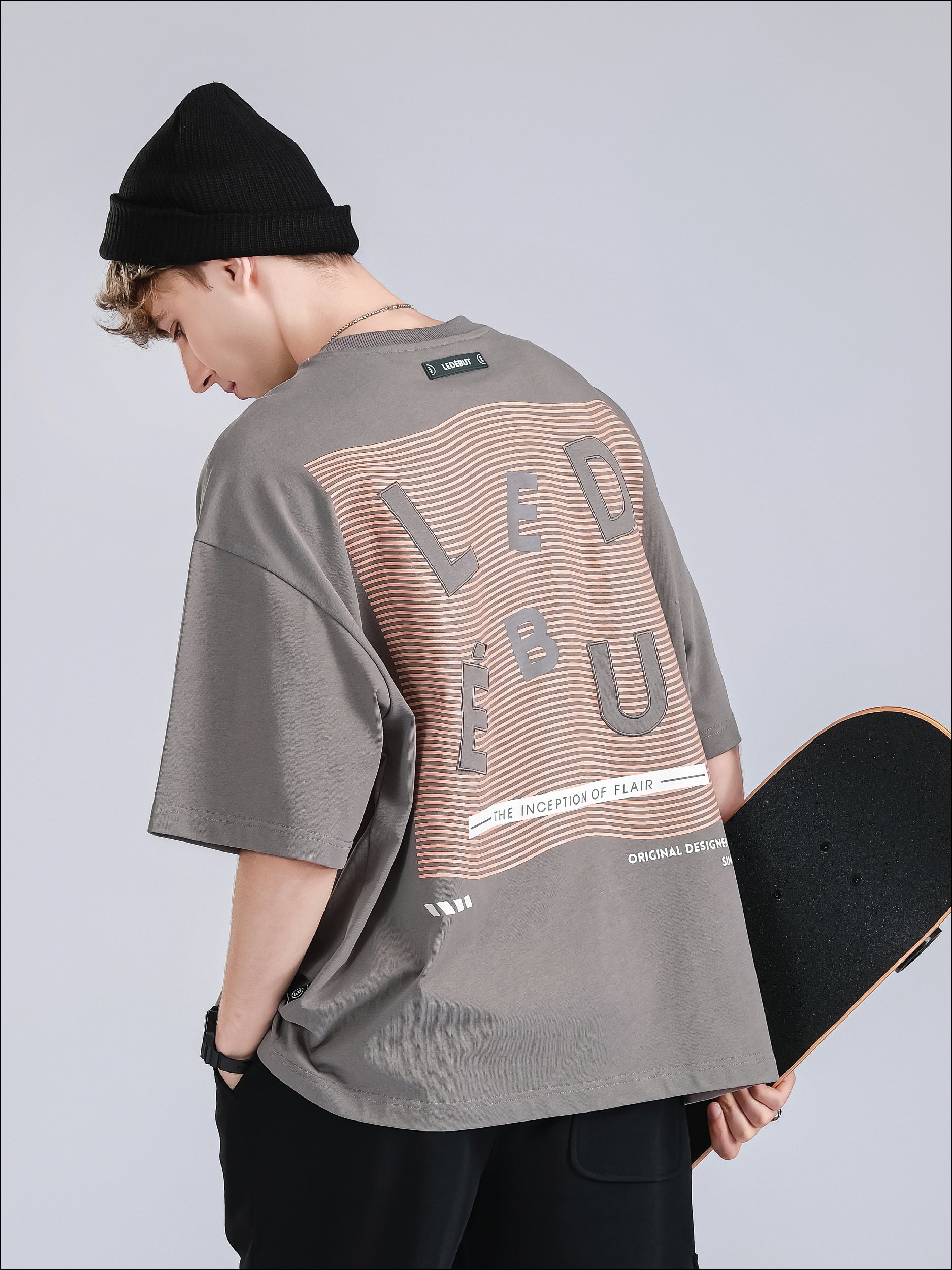 Unisex Left High Density with Ledebut Graphic Print Oversized Tee