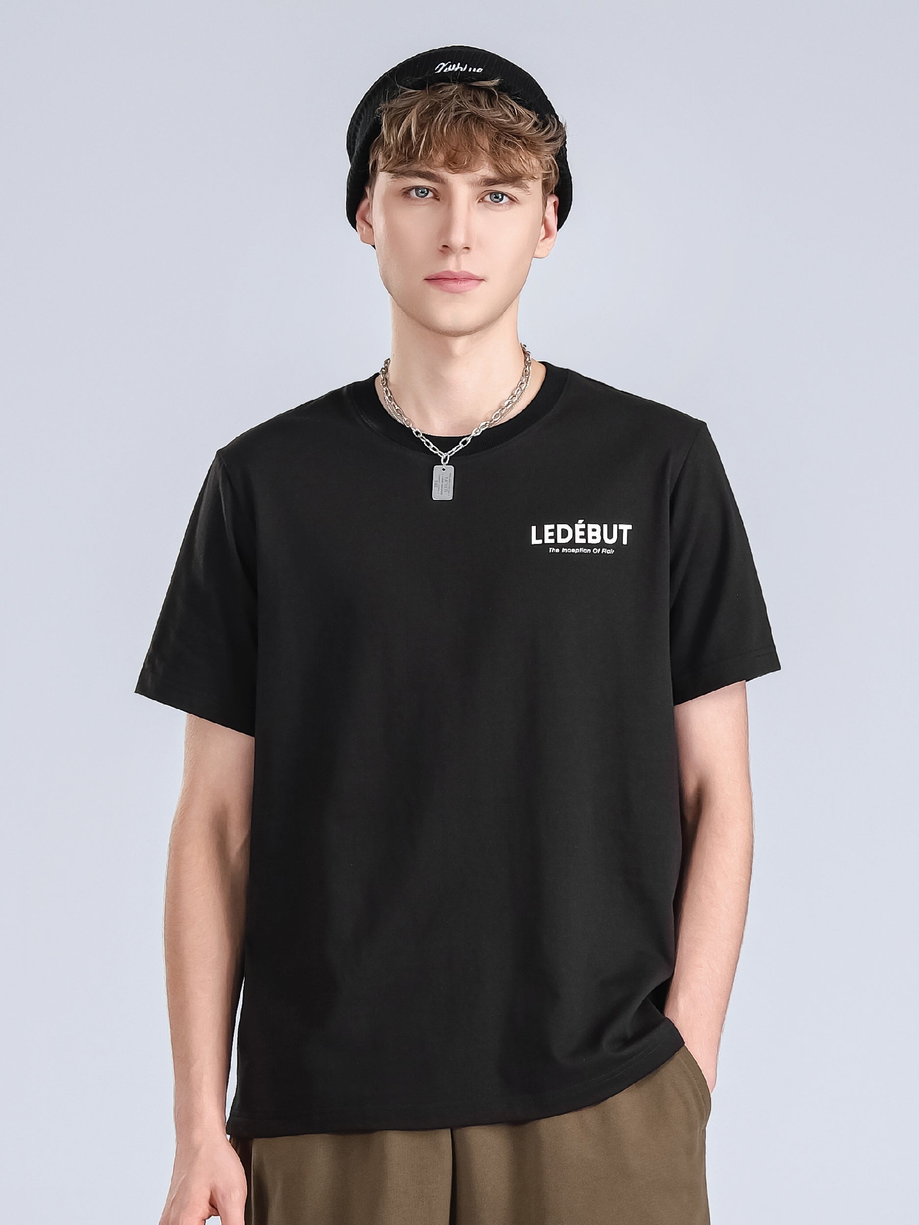 Men Left Chest Label Regular Tee