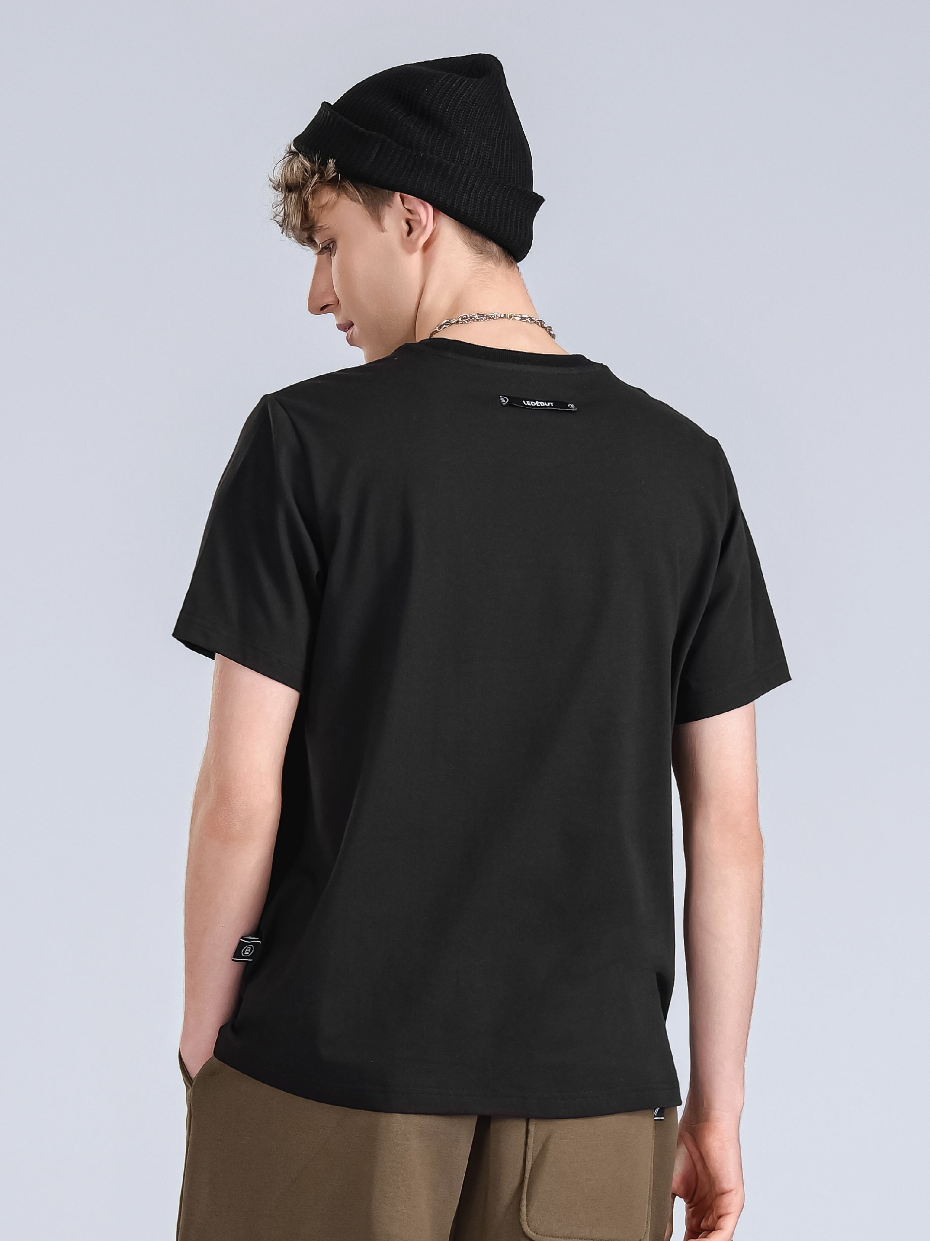 Men Left Chest Label Regular Tee