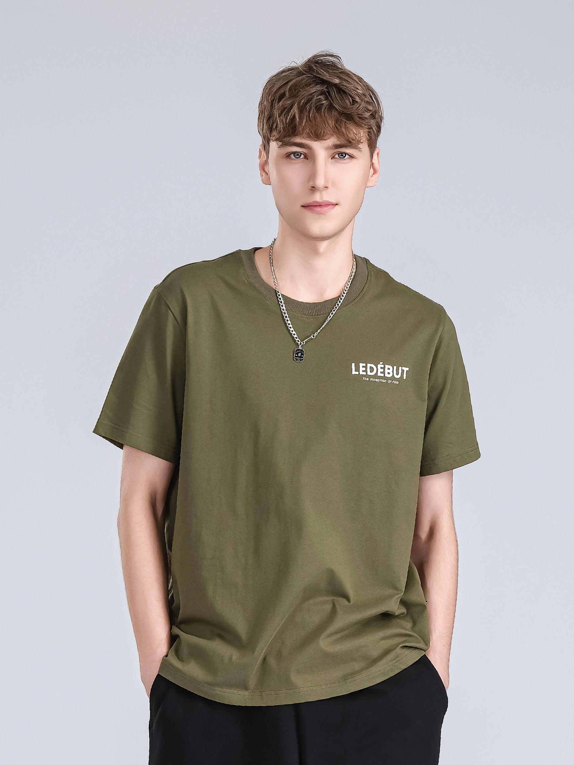 Men Left Chest Label Regular Tee