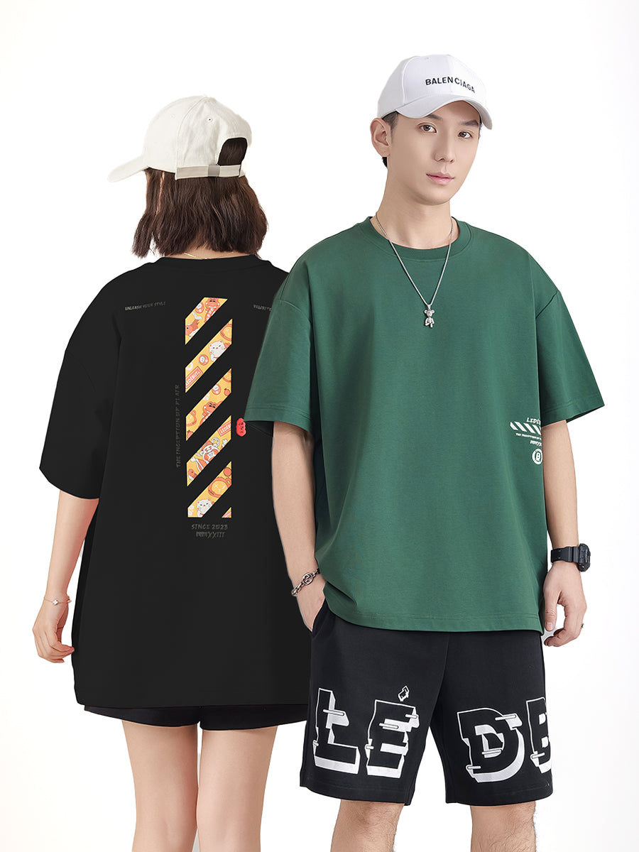 Unisex Lucky Stripe Oversized Tee