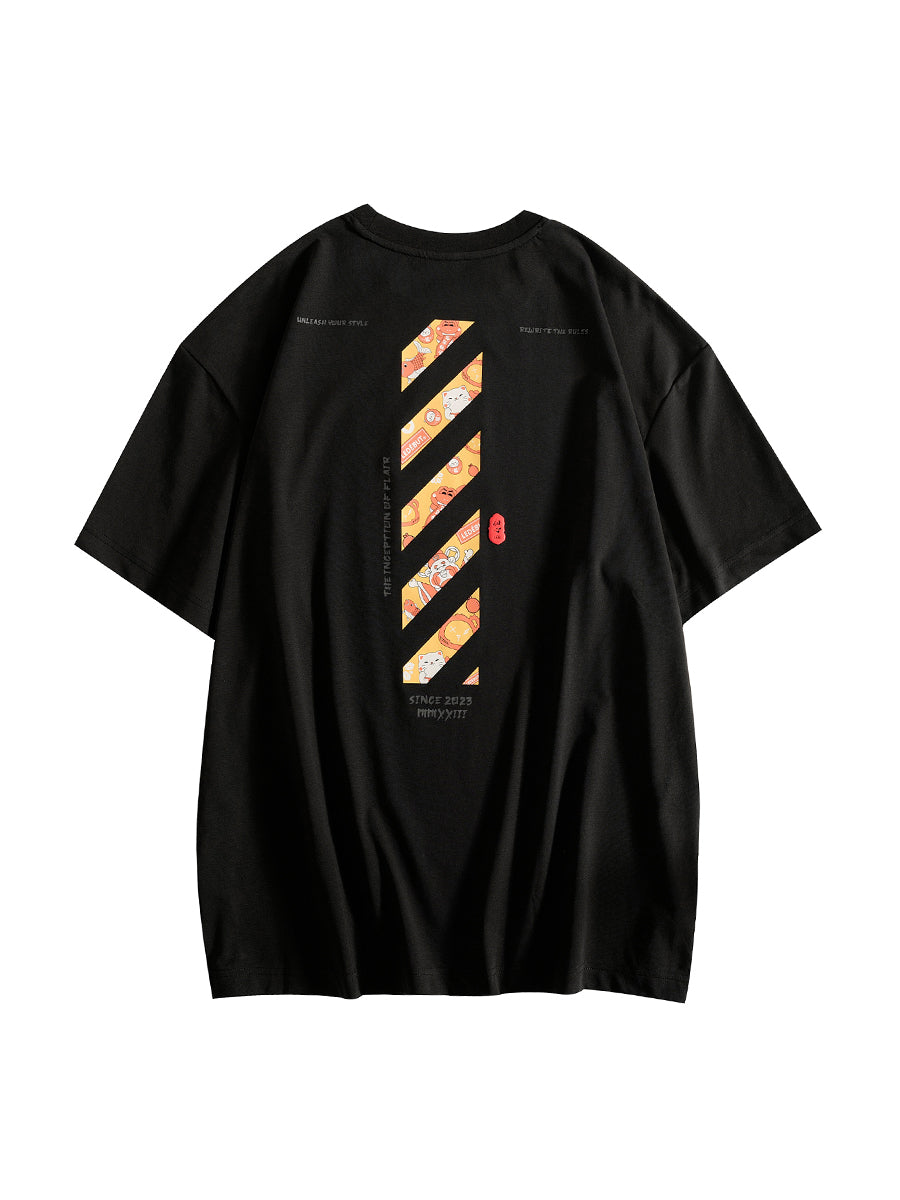 Unisex Lucky Stripe Oversized Tee