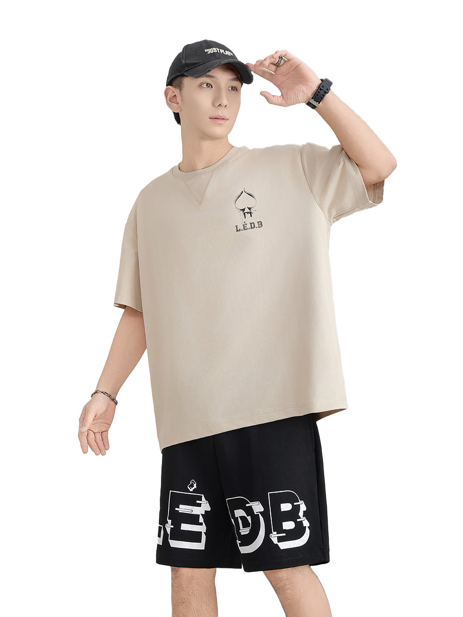 Unisex Spade Poker Print Oversized Tee