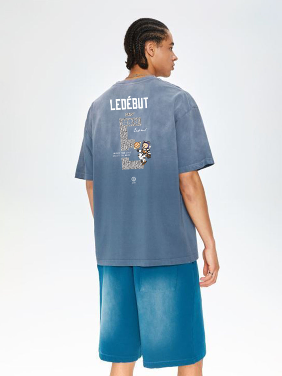 Unisex Gradé Spacecraft Bear Oversized Tee