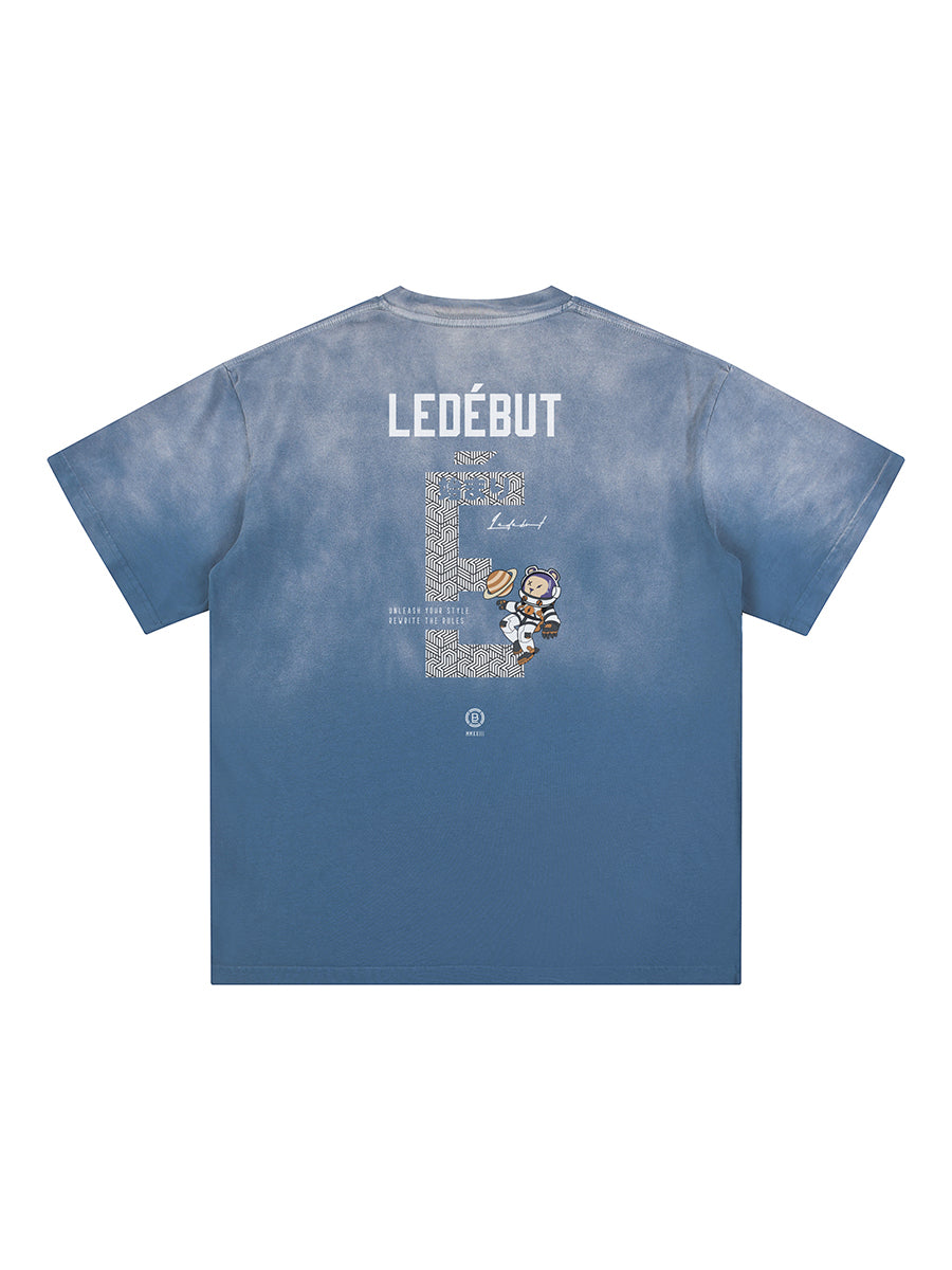 Unisex Gradé Spacecraft Bear Oversized Tee