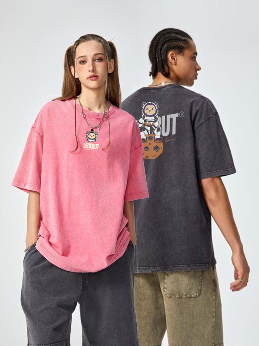 Unisex Gradé Cosmic Bear Oversized Tee