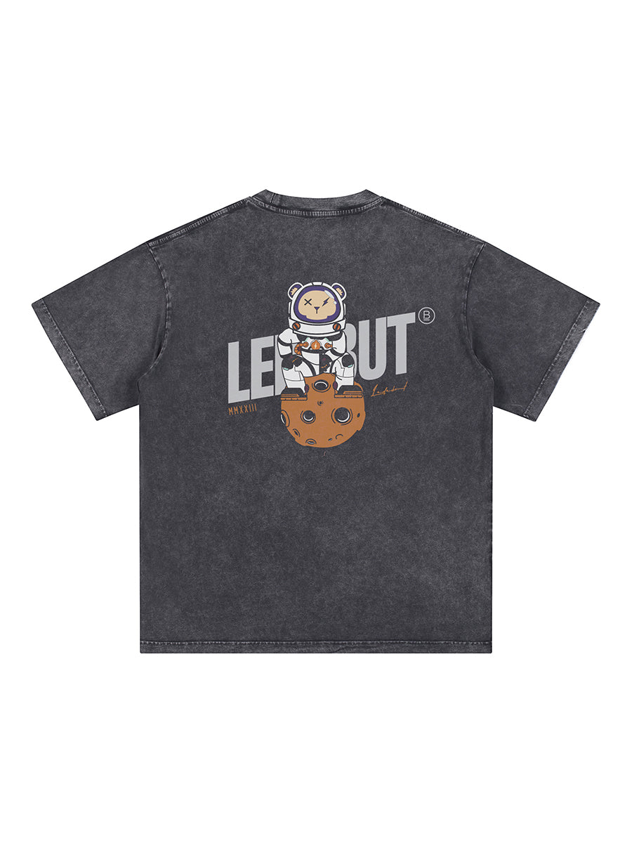 Unisex Gradé Cosmic Bear Oversized Tee