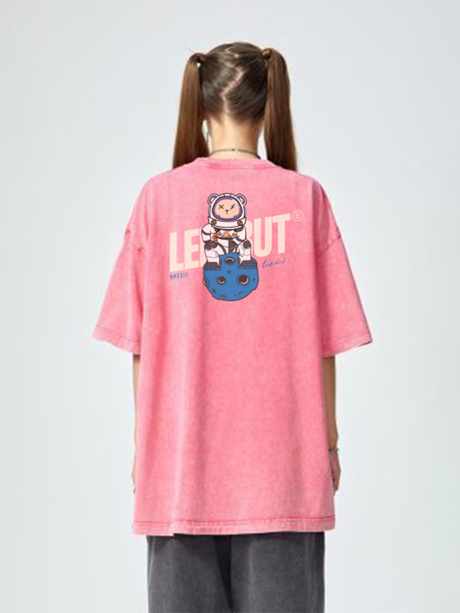 Unisex Gradé Cosmic Bear Oversized Tee