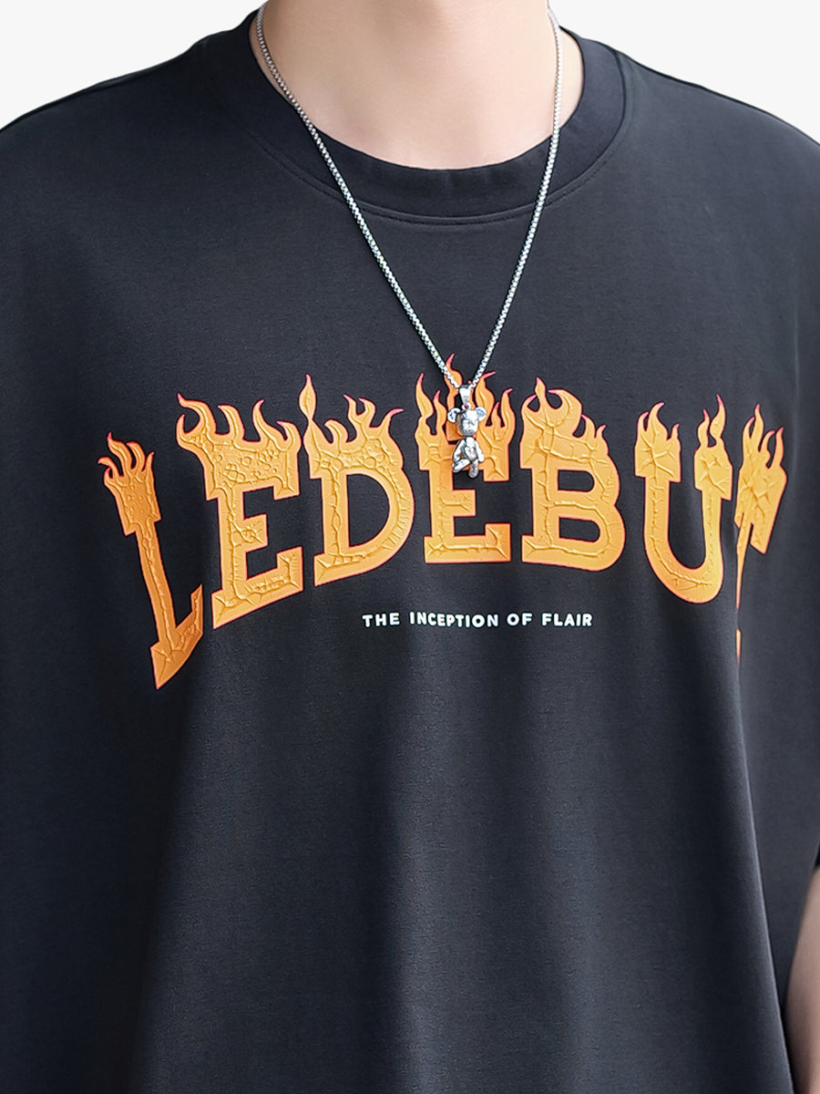 Unisex LEDEBUT Flame 3D Print Oversized Tee