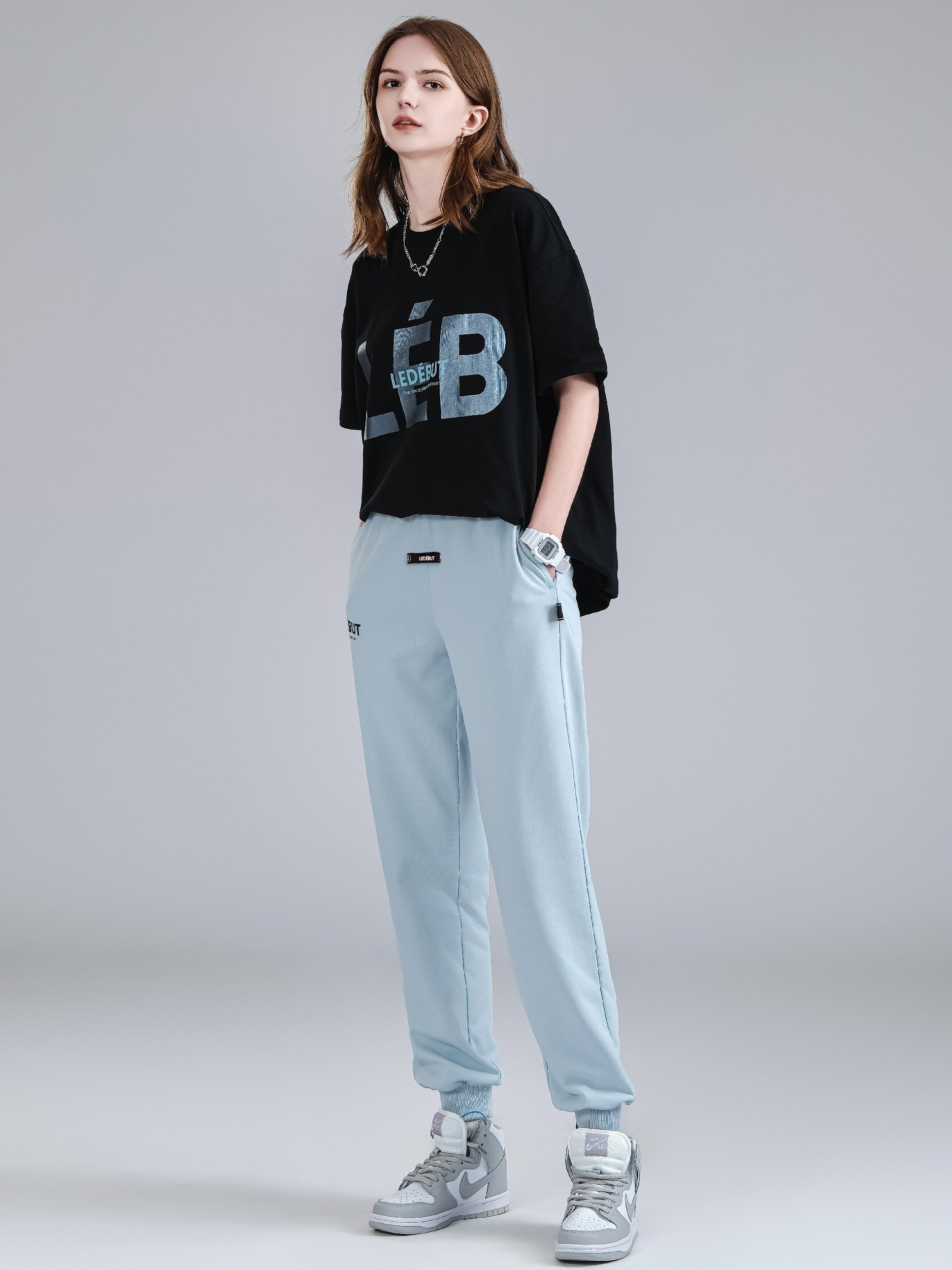 Women French Terry Cotton Long Pants