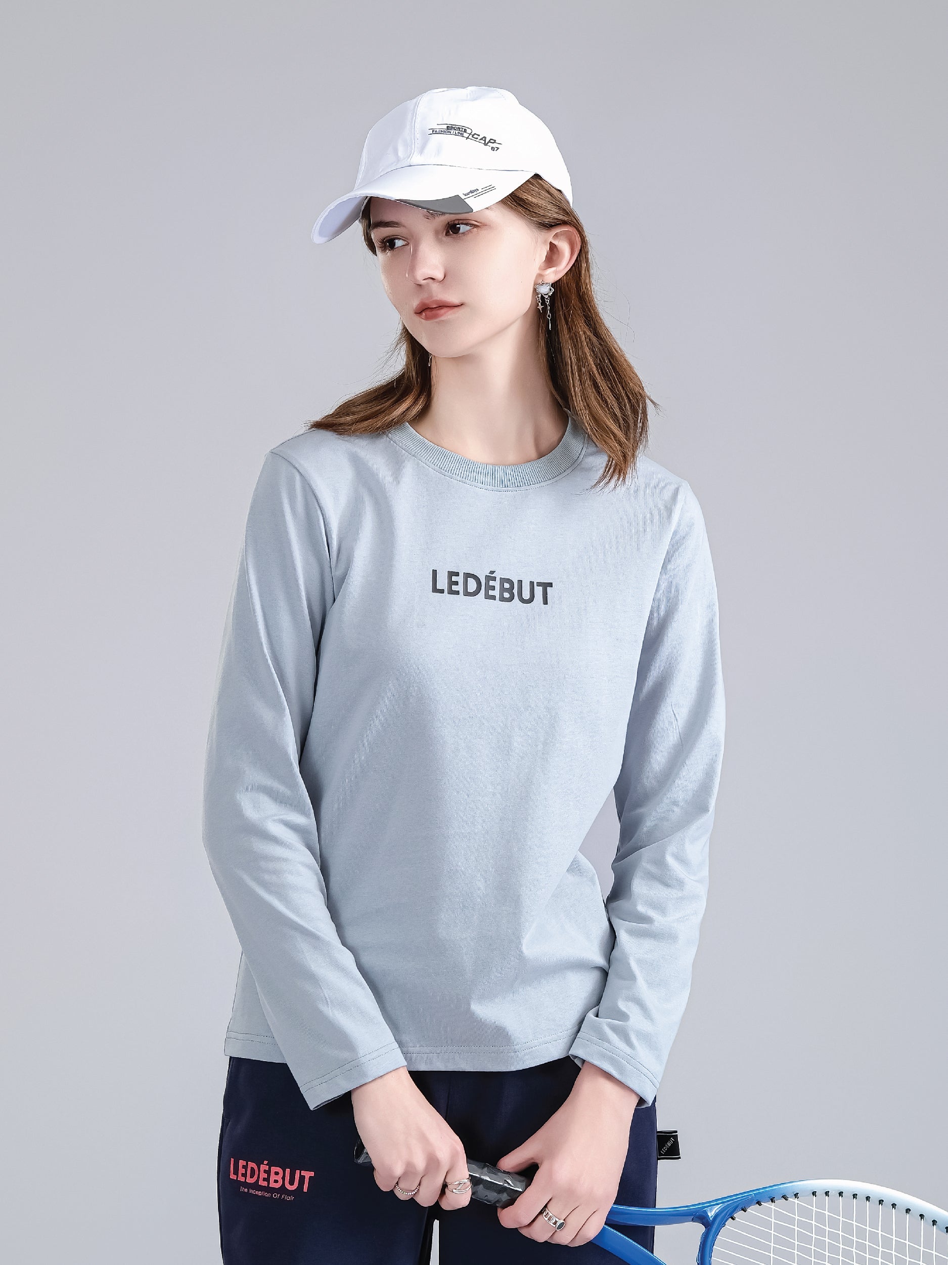 Women Center Label Long Sleeve Tee