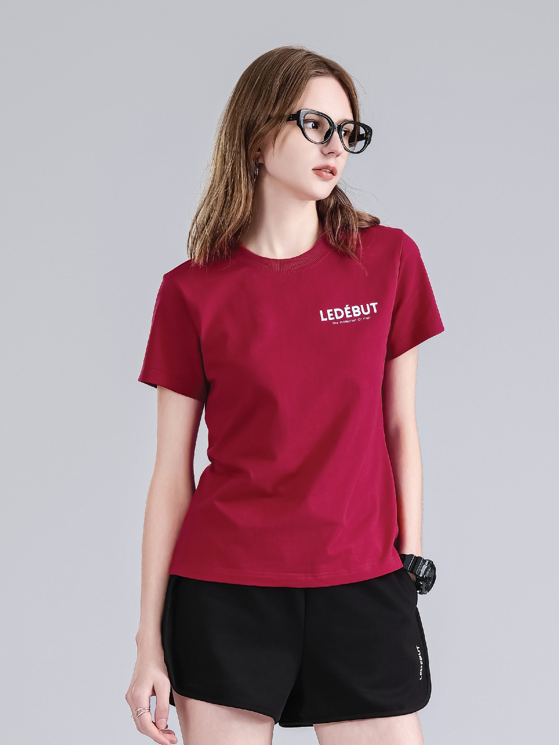 Women Regular Left Chest Label Regular Tee