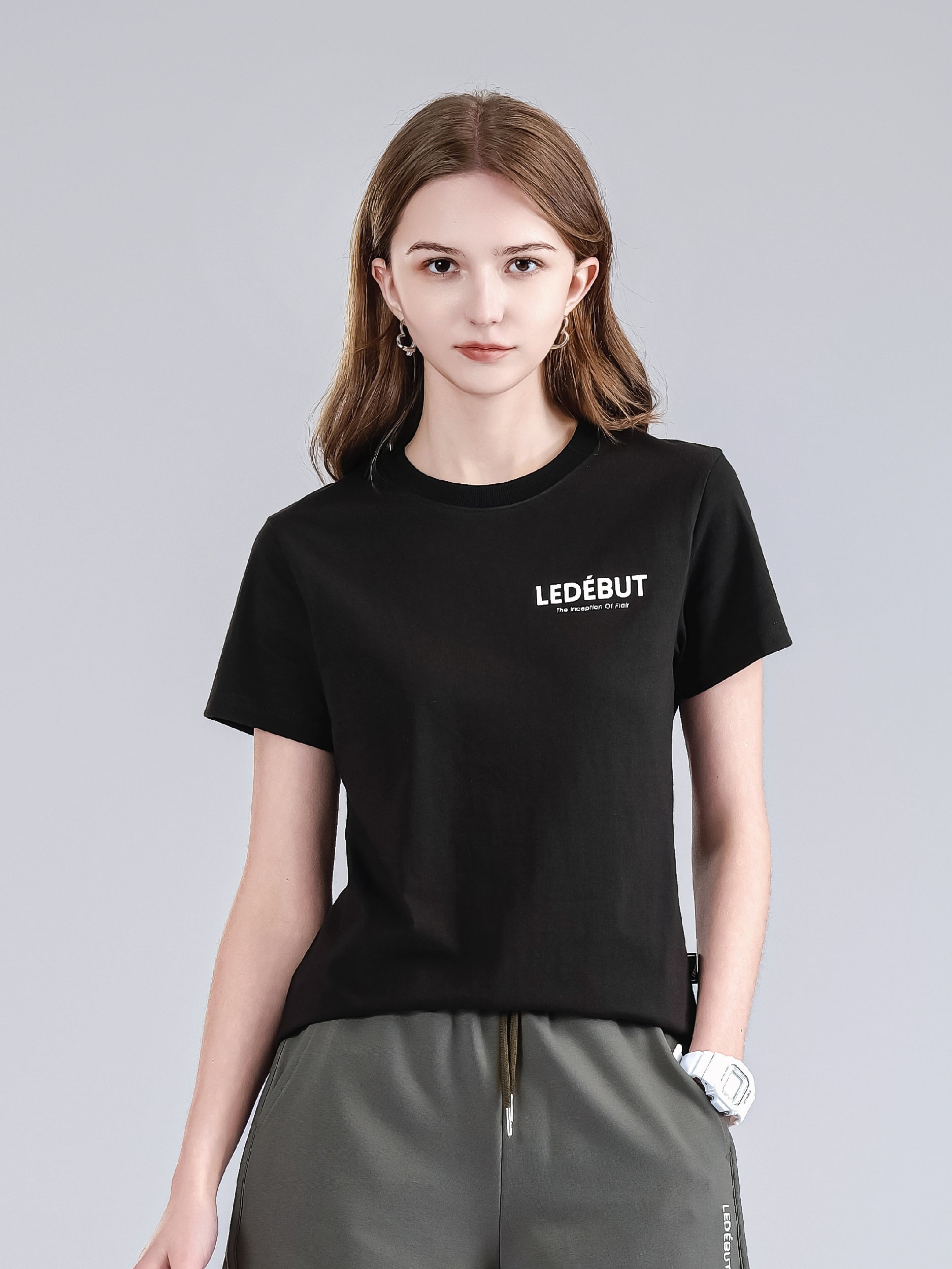 Women Regular Left Chest Label Regular Tee